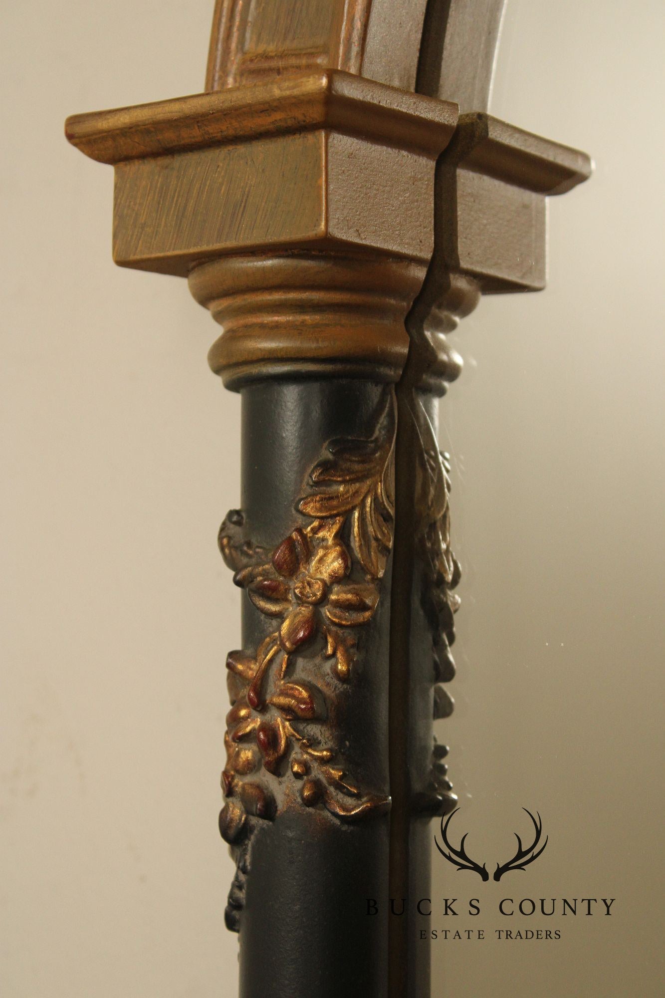 Uttermost Italian Baroque Style Arched Wall Mirror