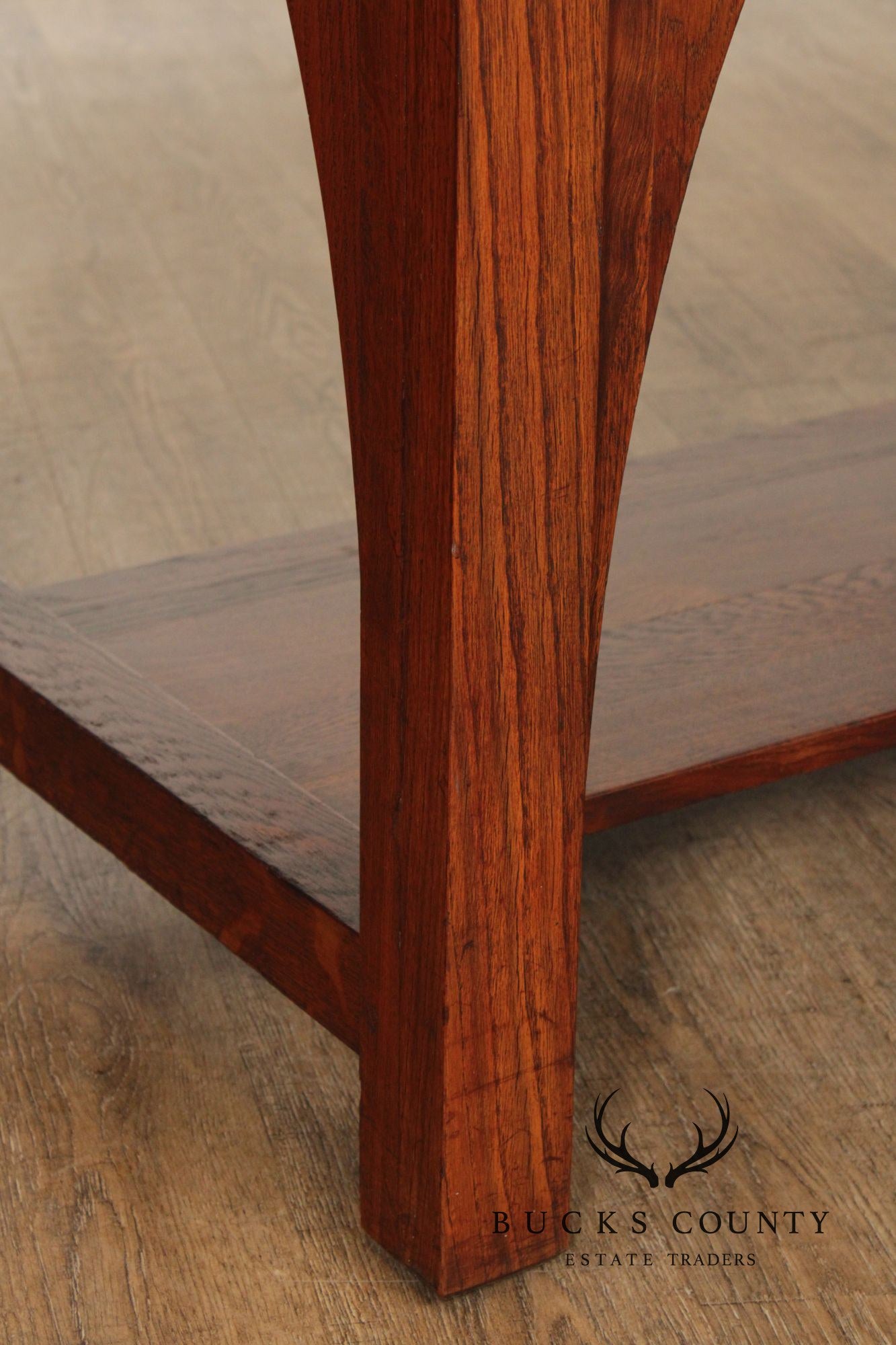 Limbert Mission Oak Two-Drawer Library Table