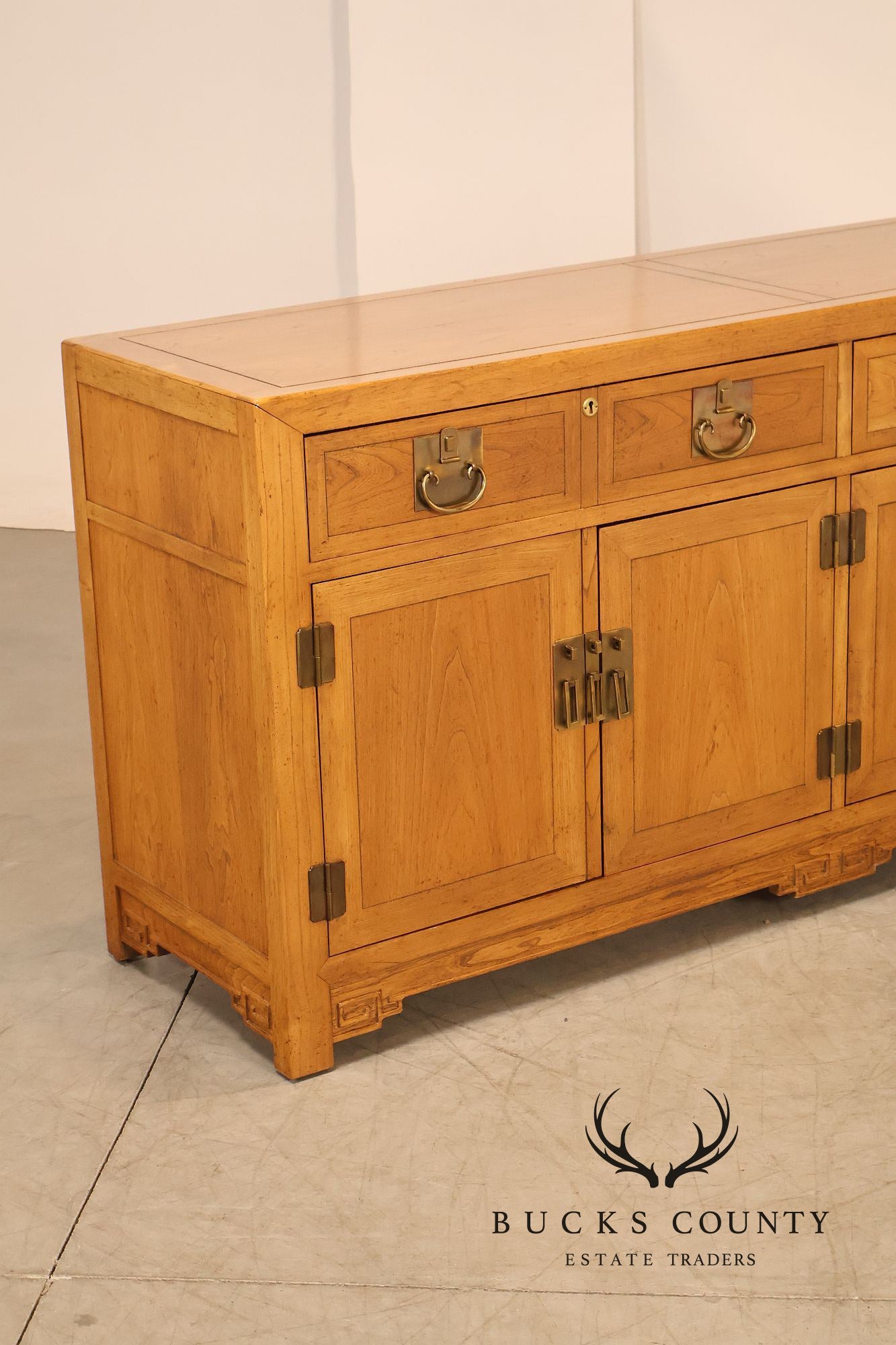 Baker Asian Style Hardwood Credenza Buffet Sideboard