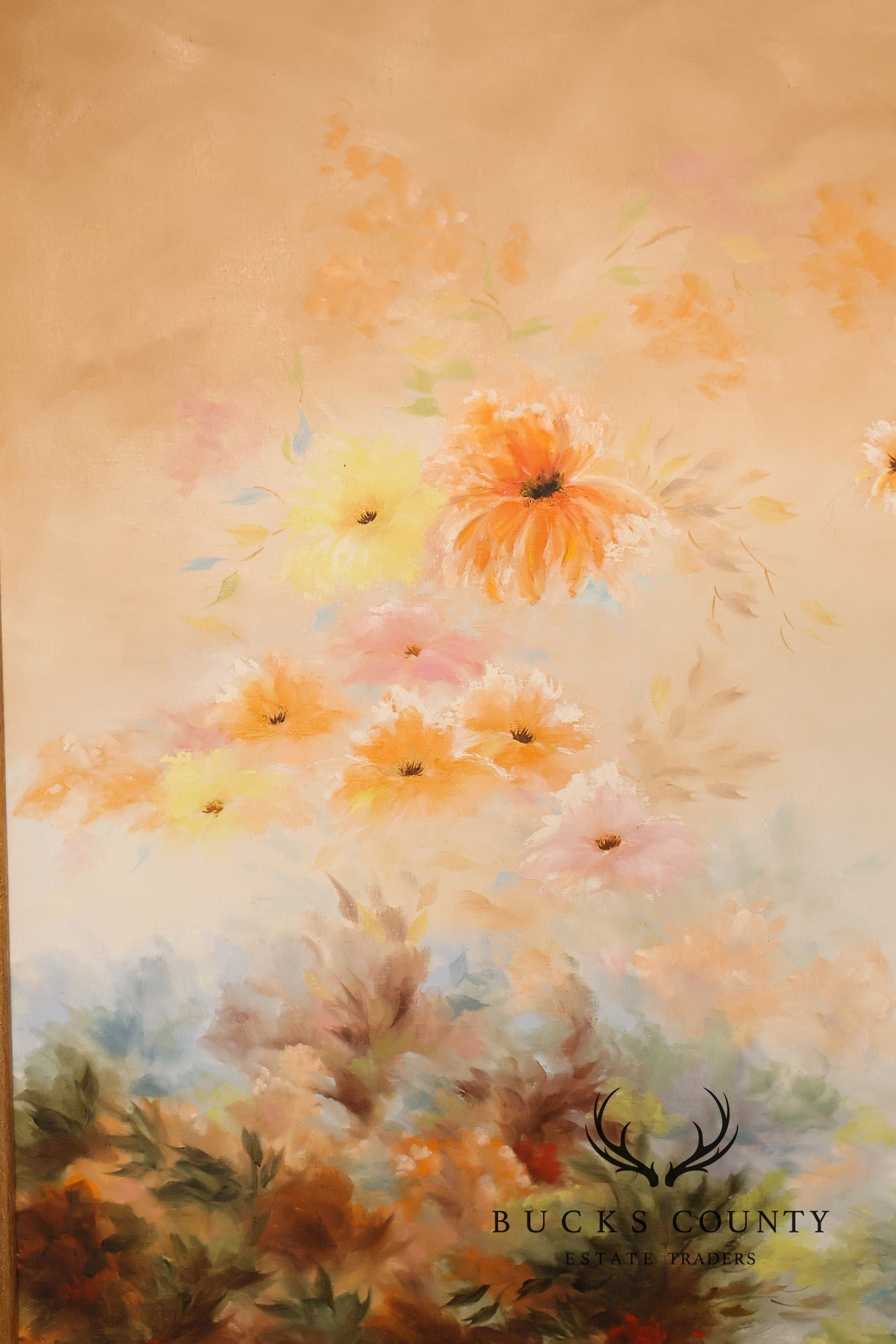 Shirley Fleming Large Floral Oil Painting