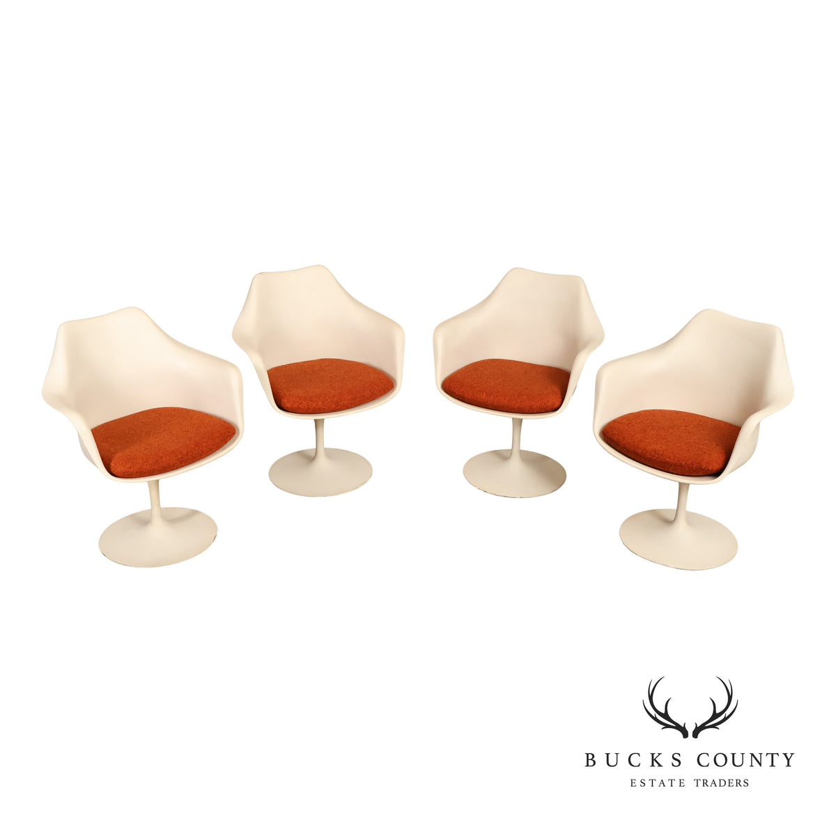 Eero Saarinen Mid Century Modern Set of Four Tulip Armchairs