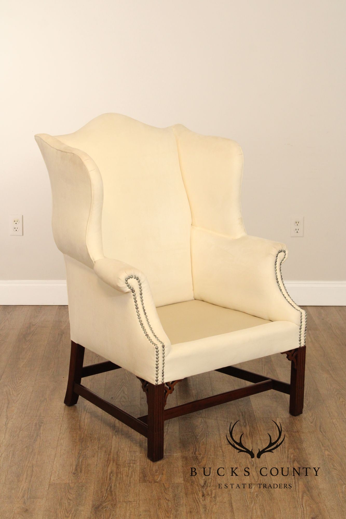 Kittinger Chippendale Style Mahogany Wing Chair