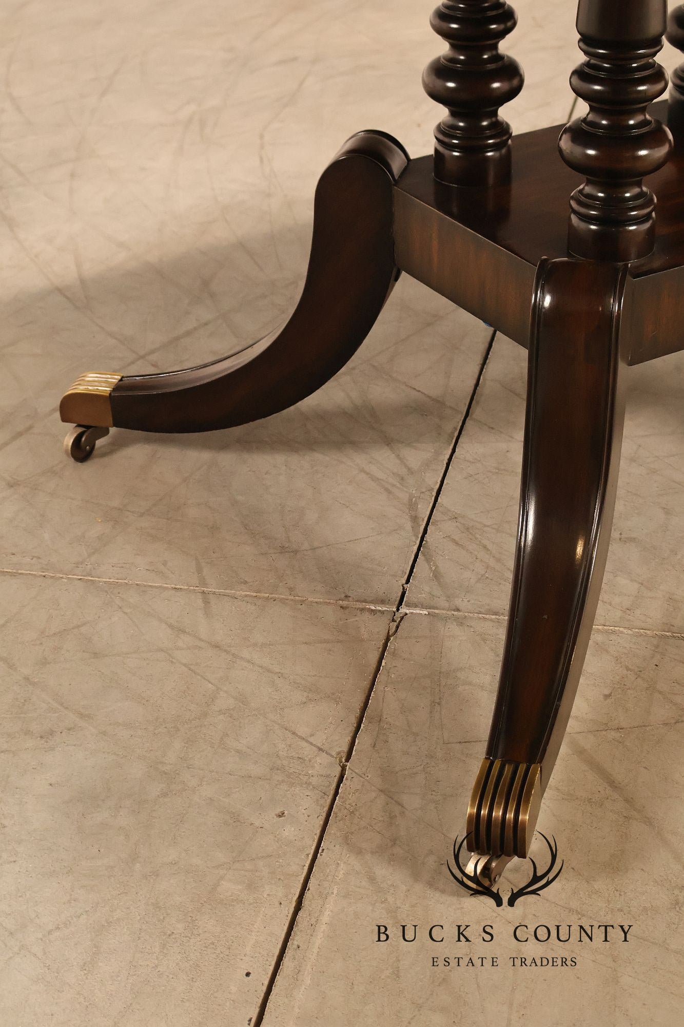 Maitland Smith Greek Key Mahogany & Satinwood Banded Dining Table