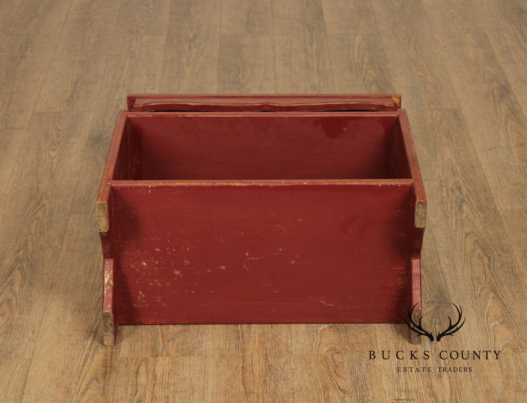 Primitive Painted Three-Tier Display Shelf
