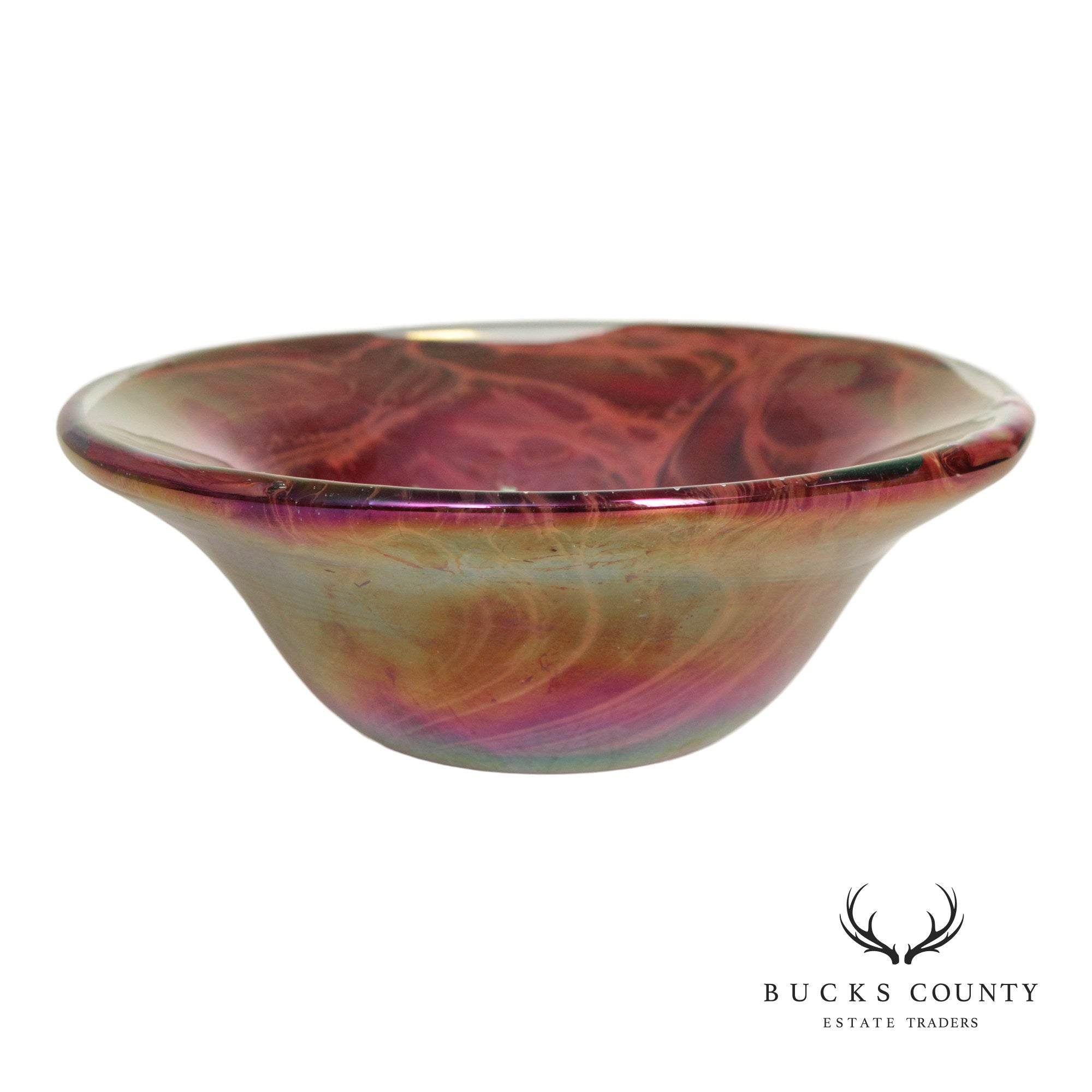 Robert Barber Iridescent Blown Glass Bowl