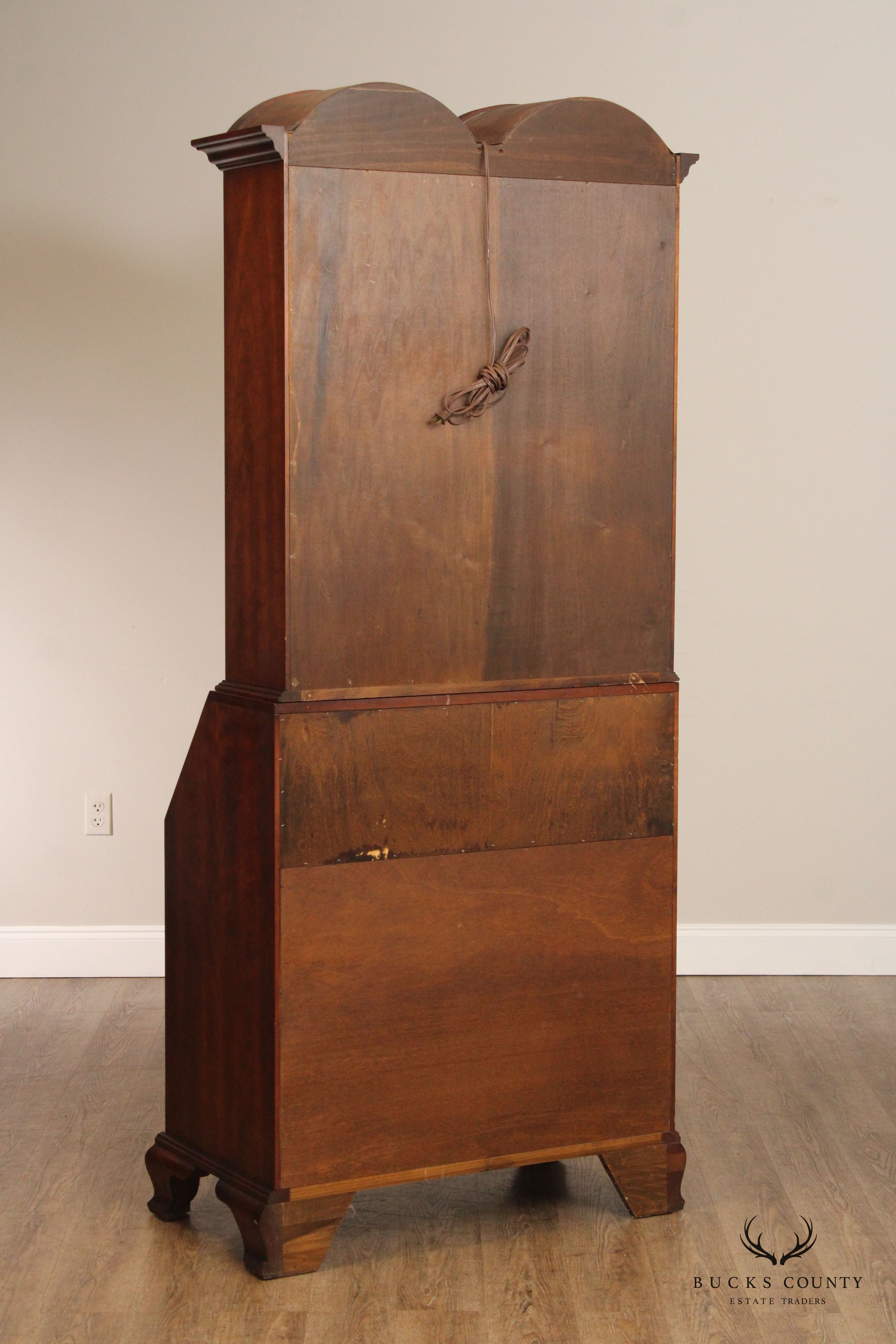 Georgian Style Cherry Blockfront Secretary Desk