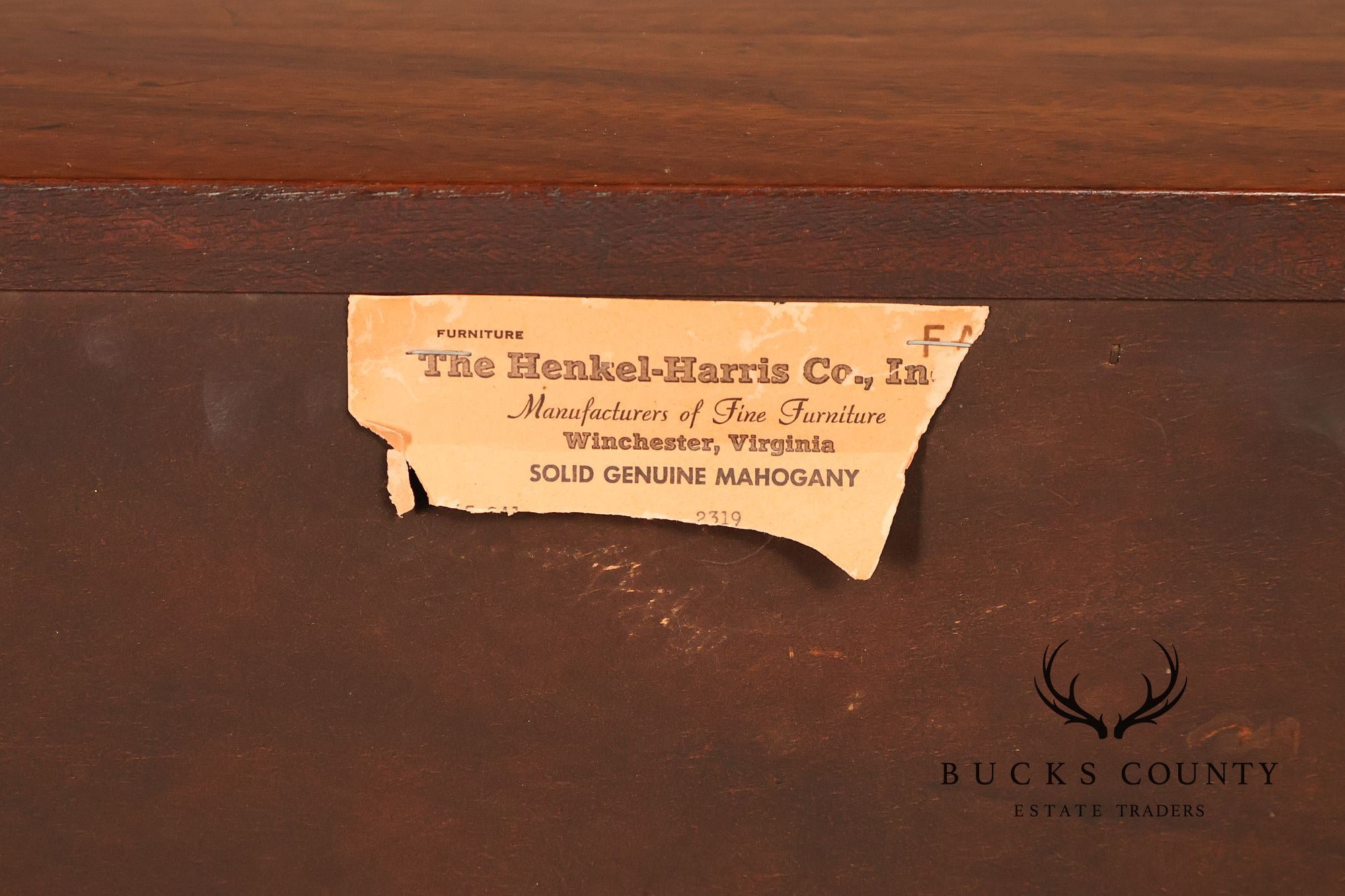 Henkel Harris Chippendale Style Mahogany Buffet Sideboard