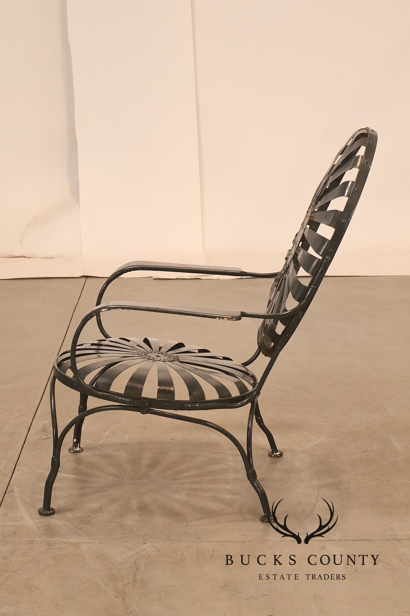 Francois Carre Outdoor Patio Sunburst Armchair