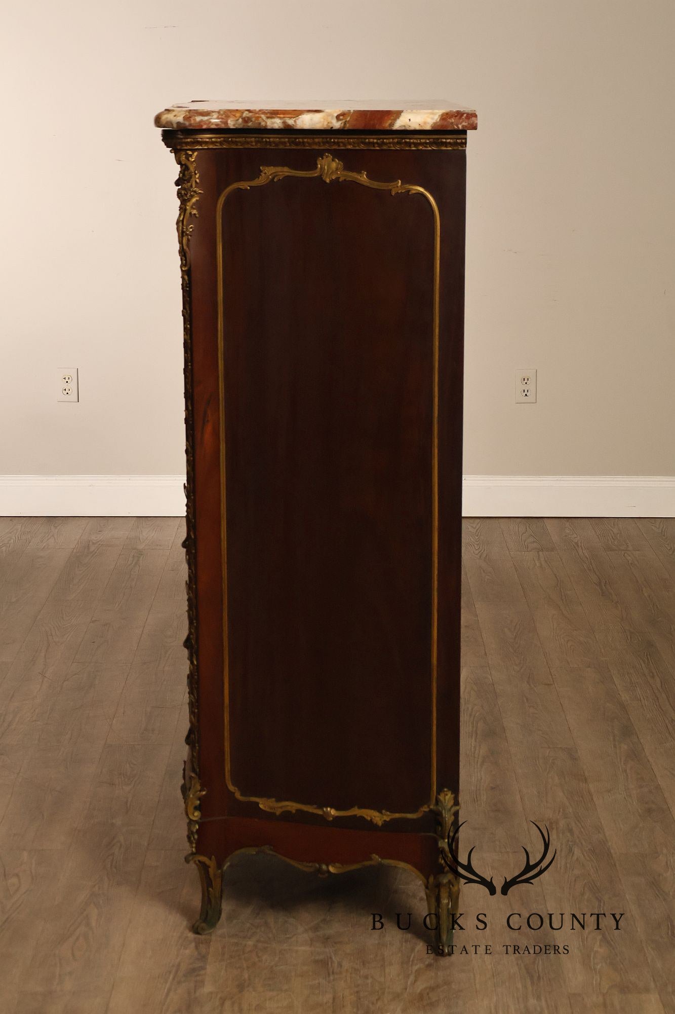 Early 20th Century Bronze Mounted Louis XV Style Chest of Drawers