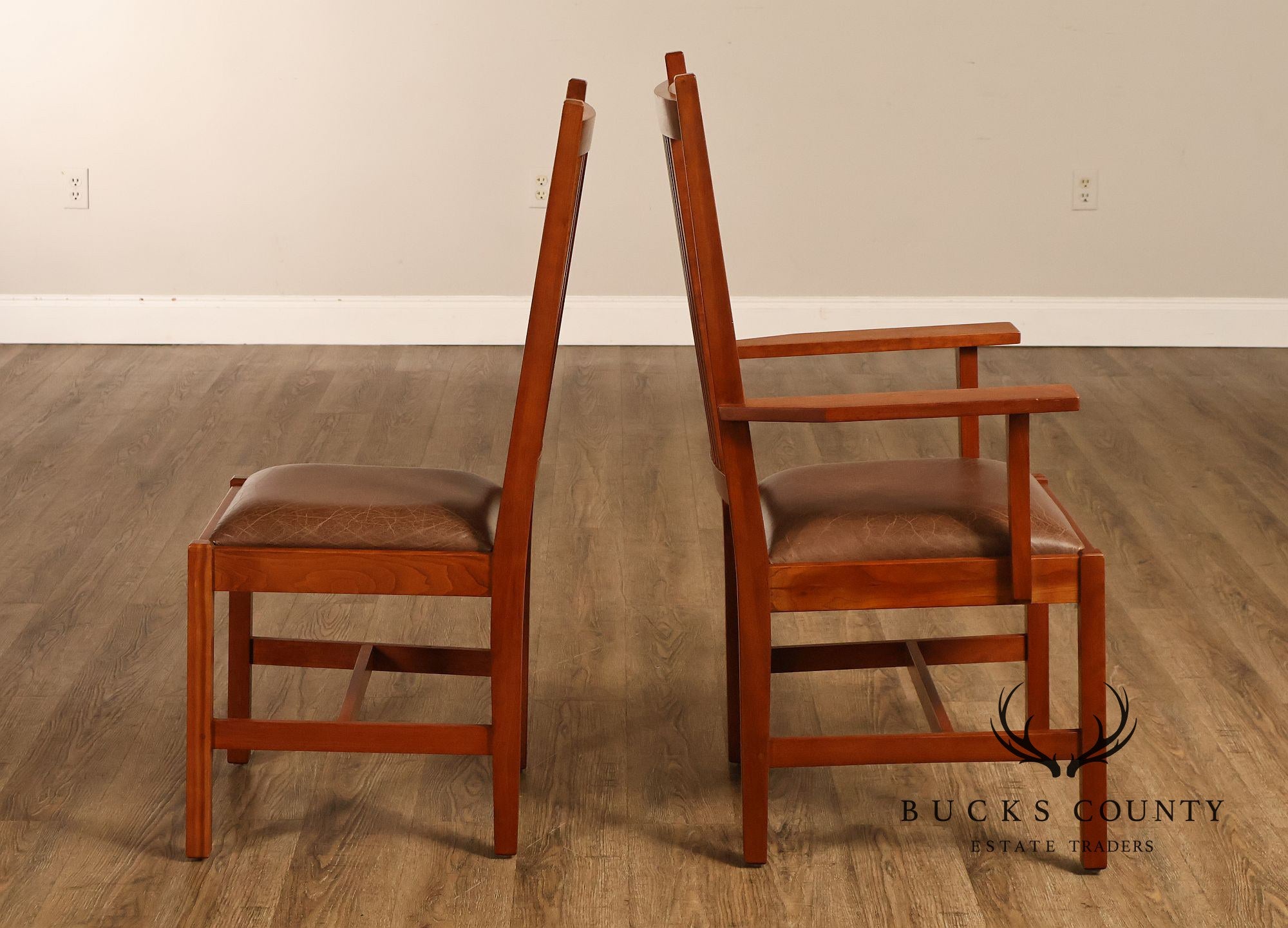 Stickley Mission Collection Set Of 6 Cherry Dining Chairs