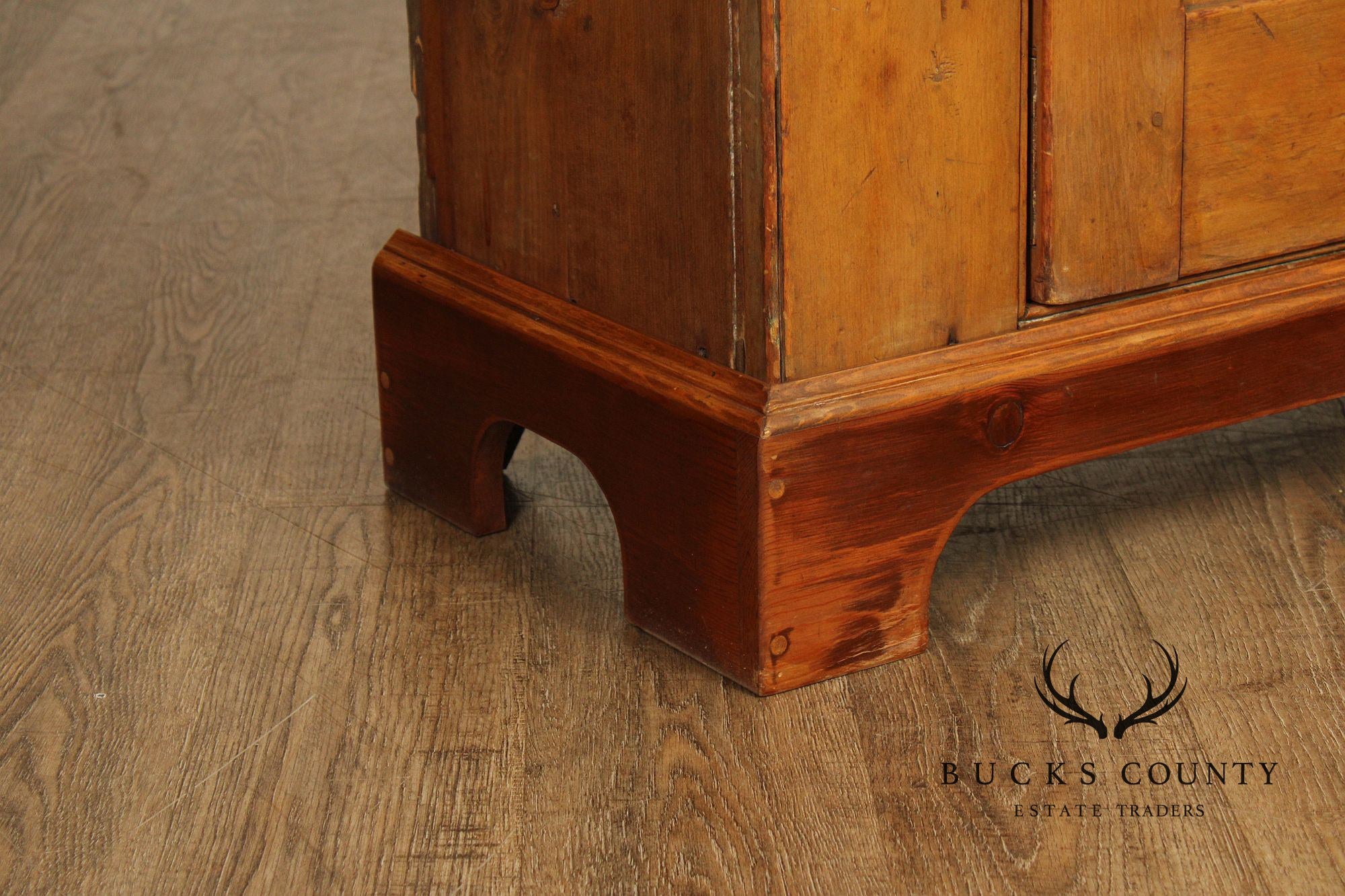 Antique American Primitive Pine Pantry Cupboard