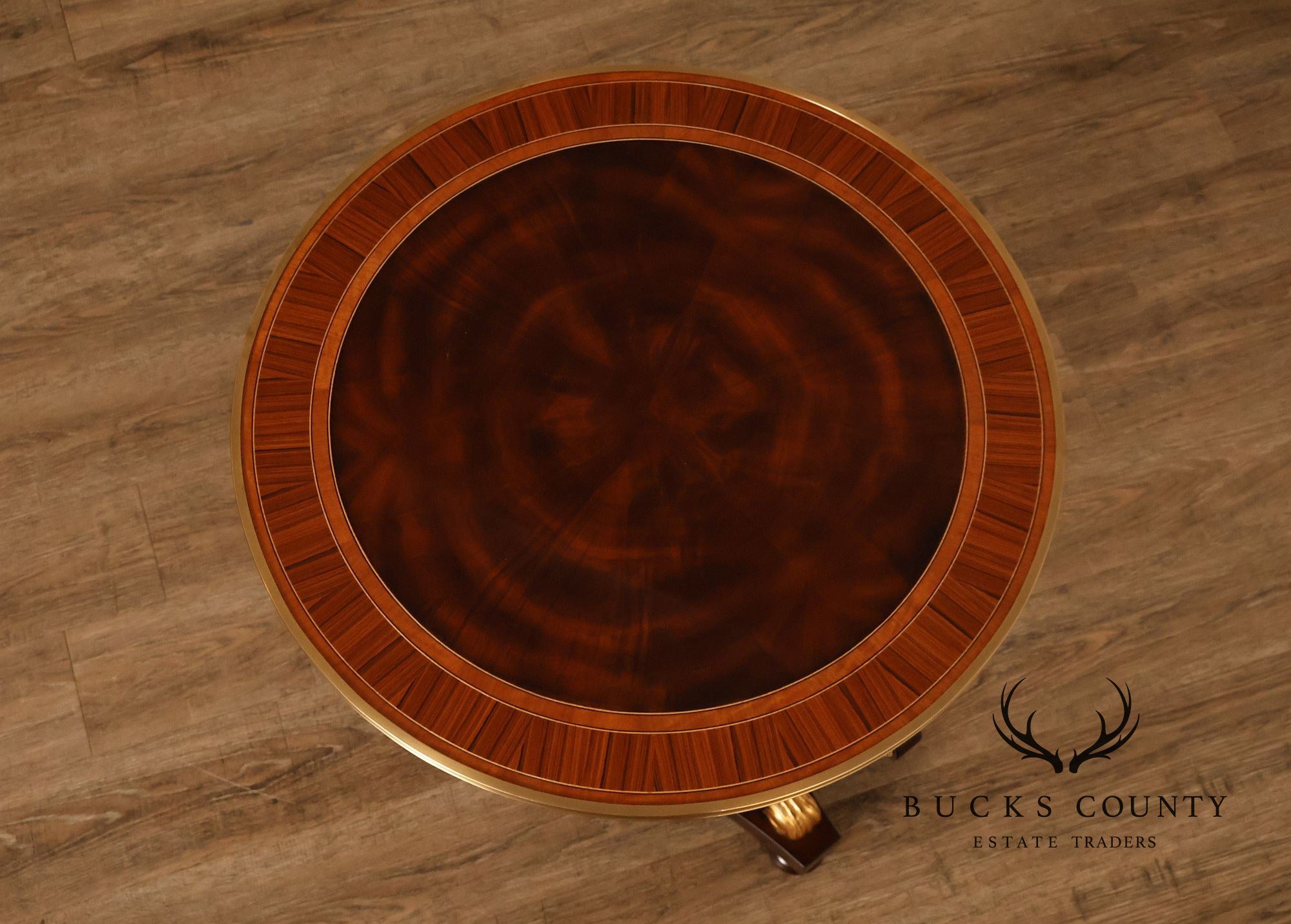 Theodore Alexander Pair of 'After Dinner Drinks' Mahogany Side Tables