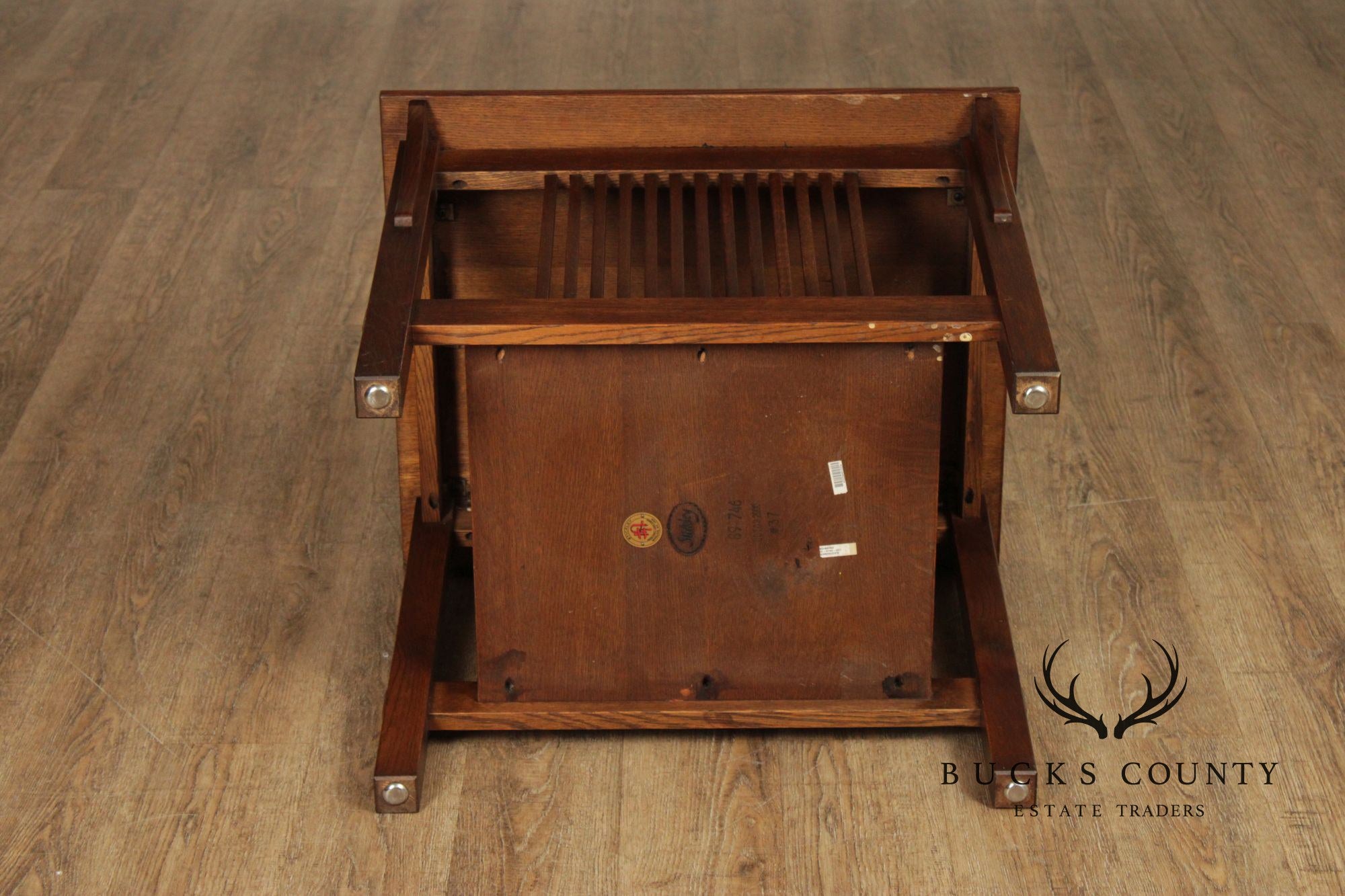 Stickley Mission Collection Oak Spindle Lamp Table