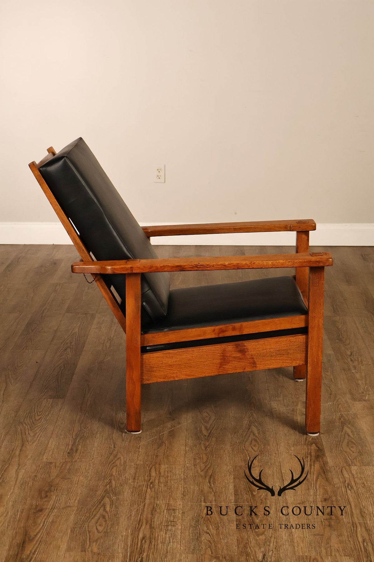 Antique Stickley Brothers Mission Oak Adjustable Morris Chair