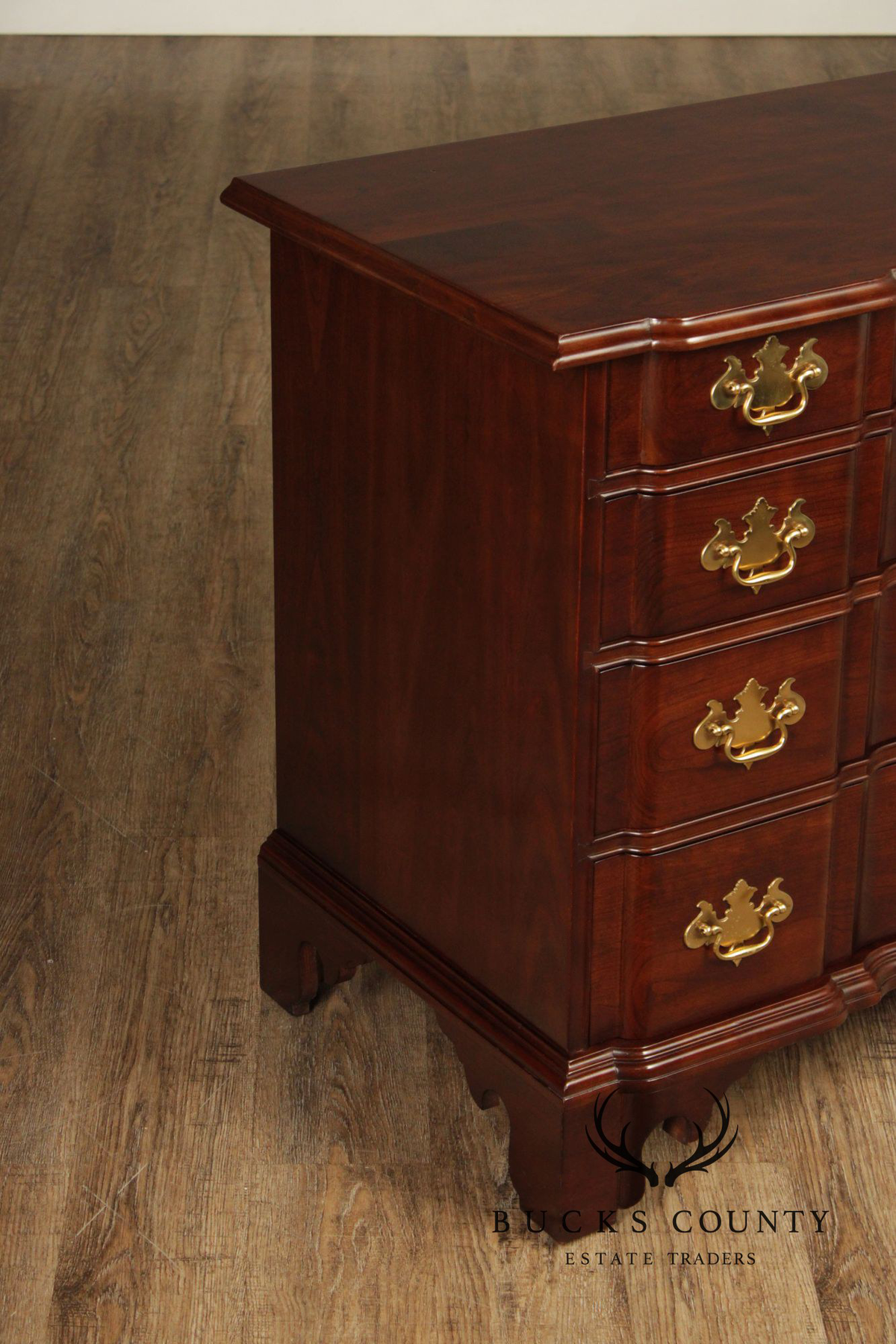 Stickley Chippendale Style Mahogany Blockfront Chest