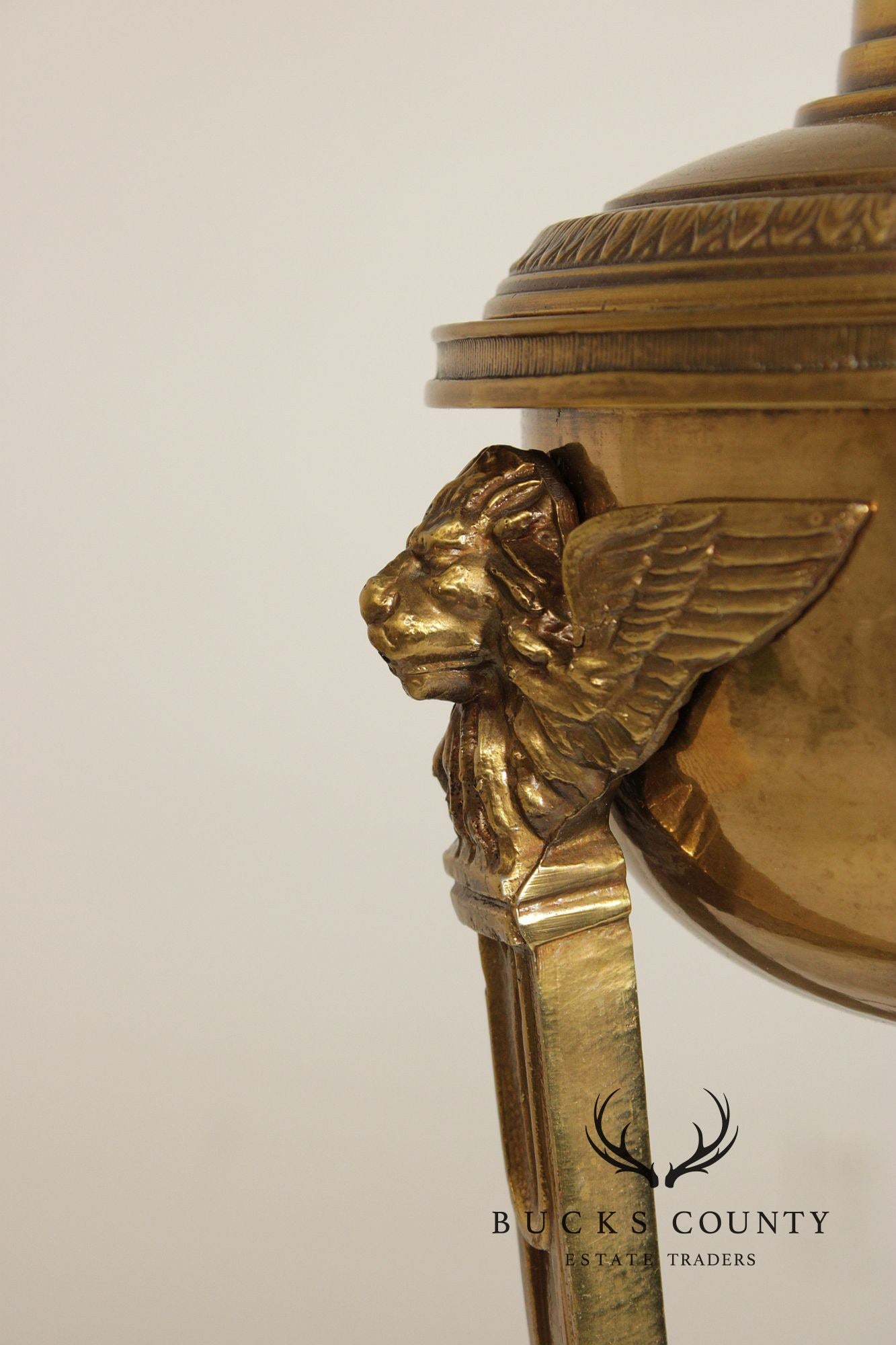 Empire Style Vintage Brass Table Lamp