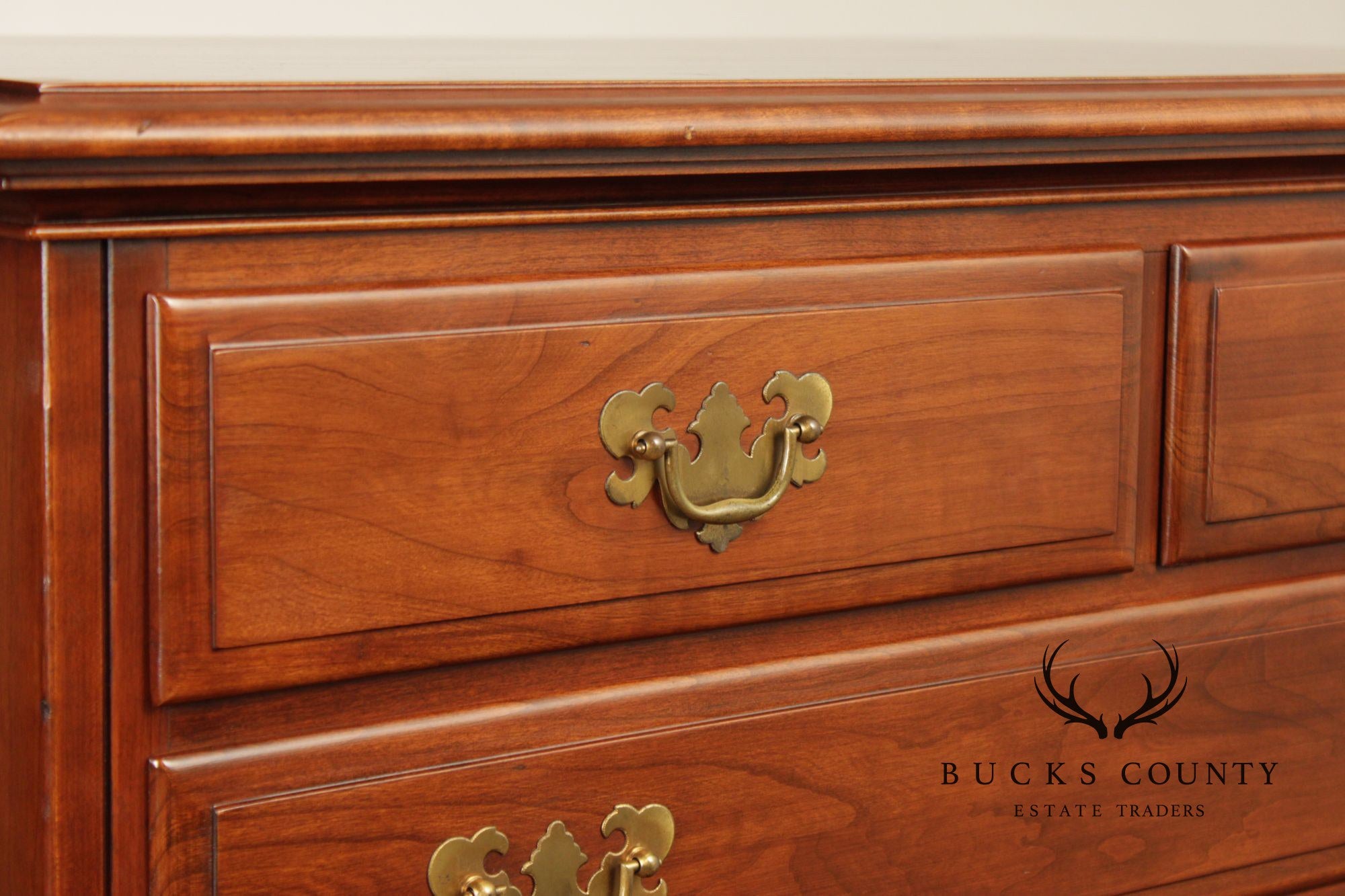 Kling Chippendale Style Cherry Chest on Chest