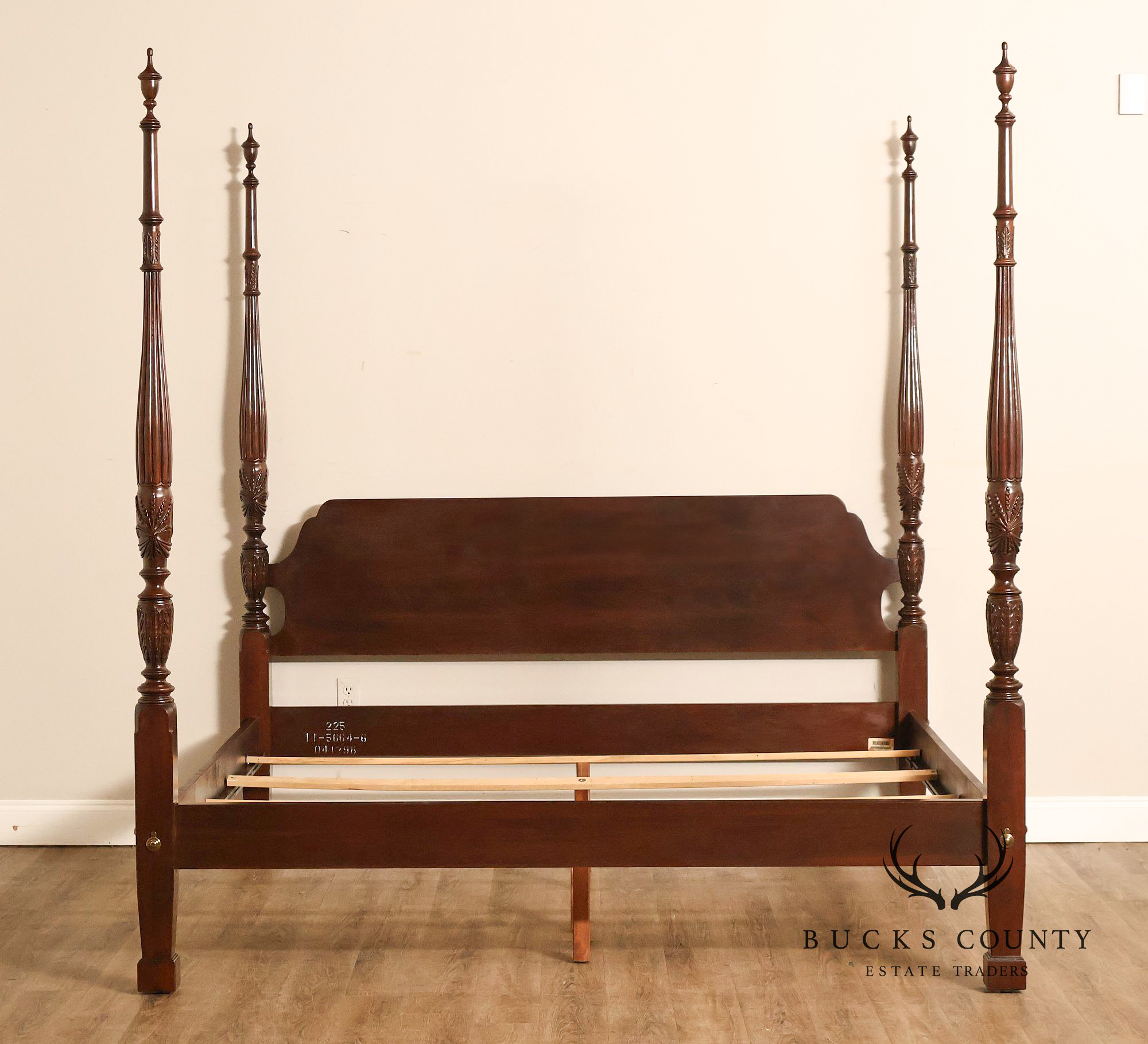 Ethan Allen Georgian Court Cherry King Four Poster Bed Frame
