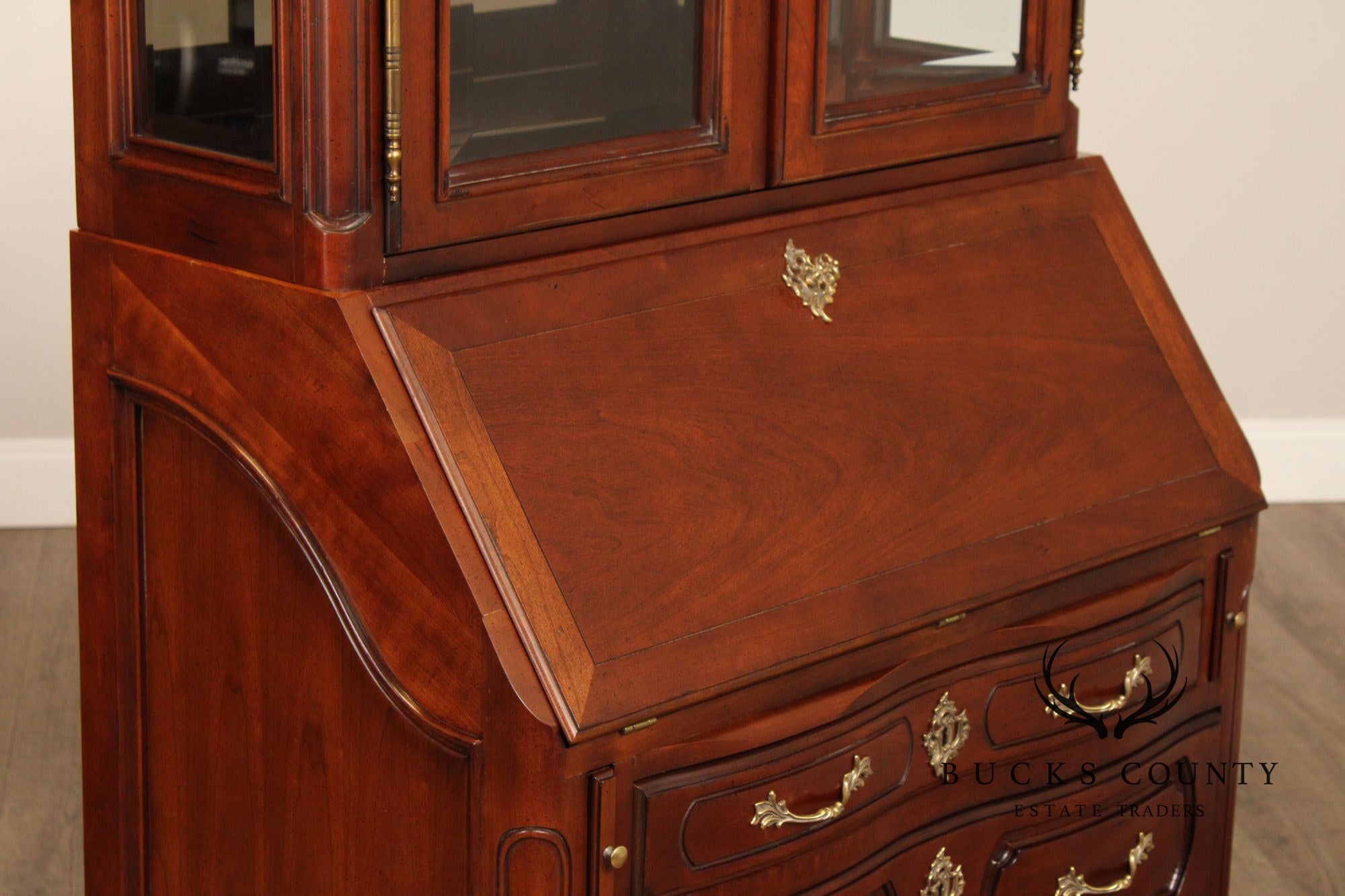 Century Furniture French Louis XV Style Cherry Secretary Desk