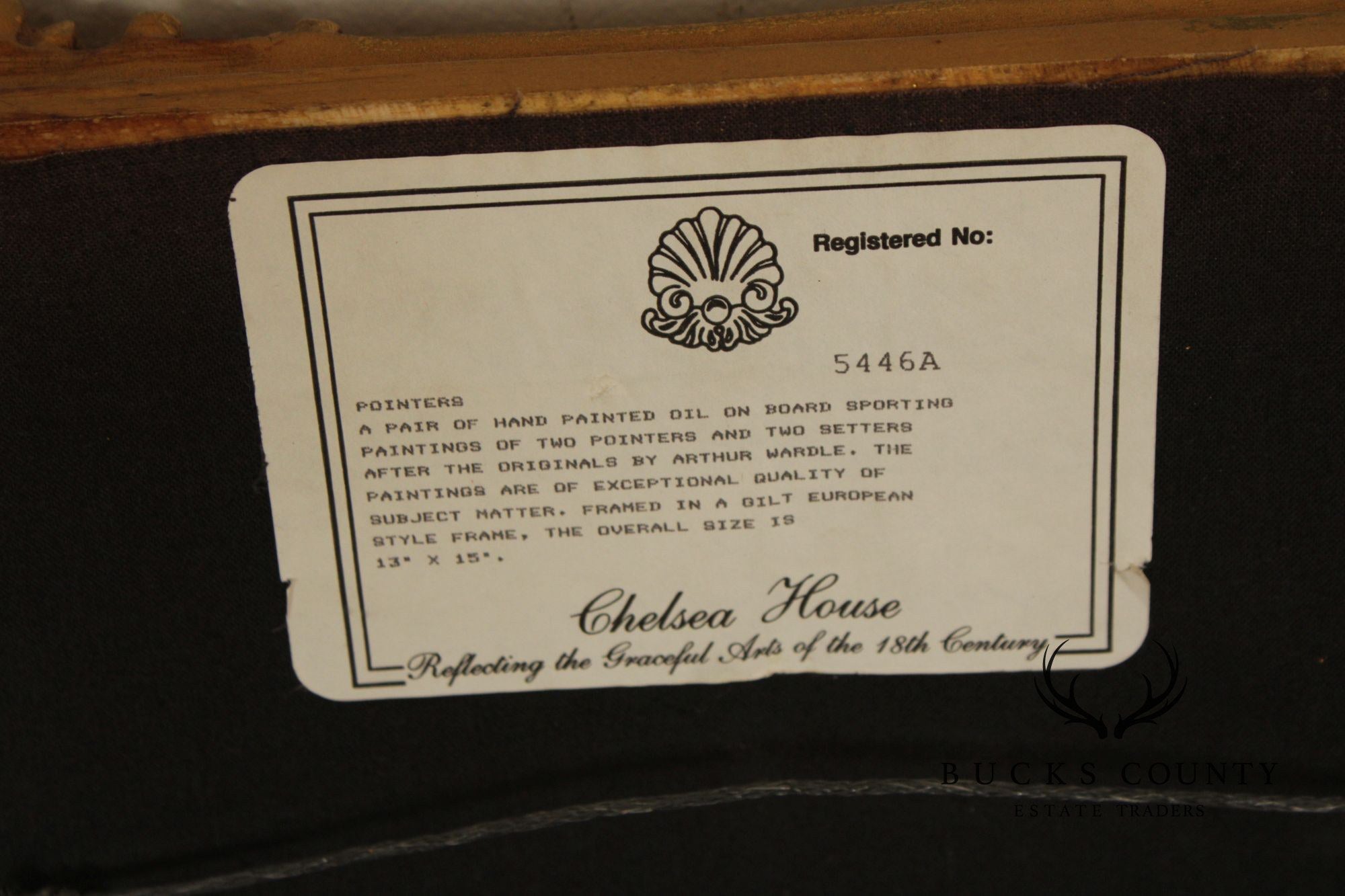 Chelsea House Decorative Framed Painting, 'Pointers'