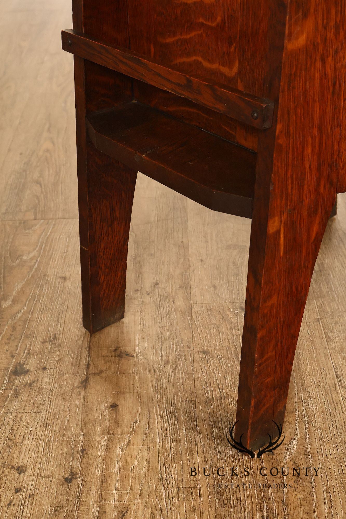 Antique Mission Oak Smoke Stand Bedside Cabinet