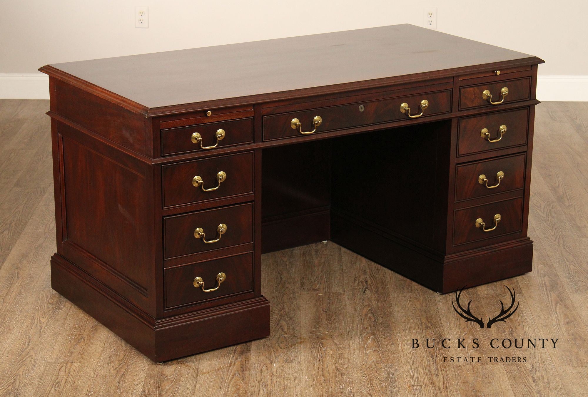 Jasper Cabinet Mahogany Pedestal Executive Desk