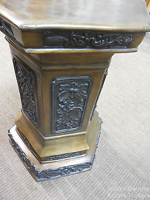 Heavy Bronze Renaissance Style Hexagon Pedestal