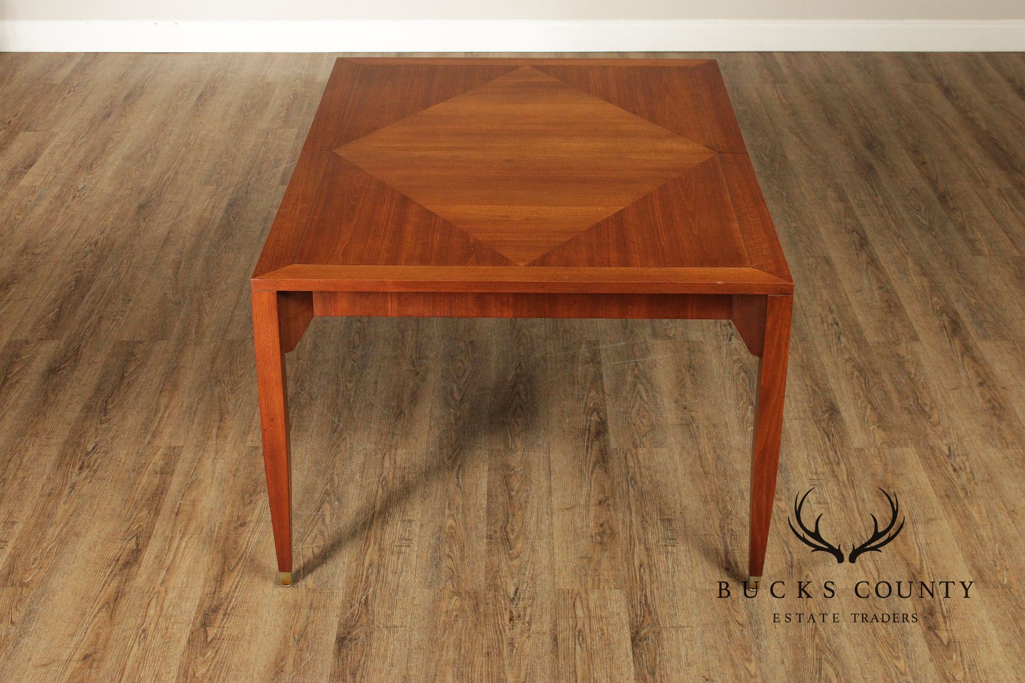 Baker Furniture Mid-Century Modern Style  Walnut Extension Dining Table