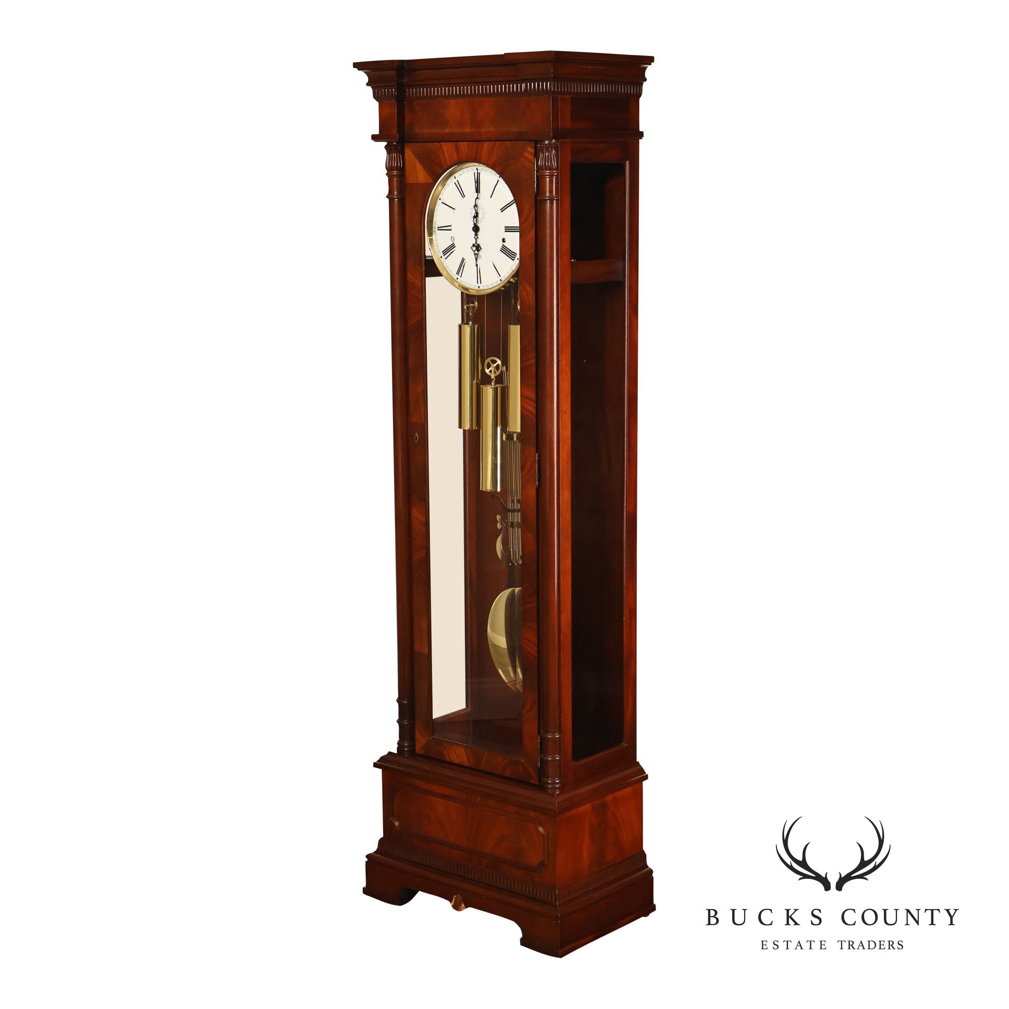 Sligh Dorset Flame Mahogany Grandfather Clock