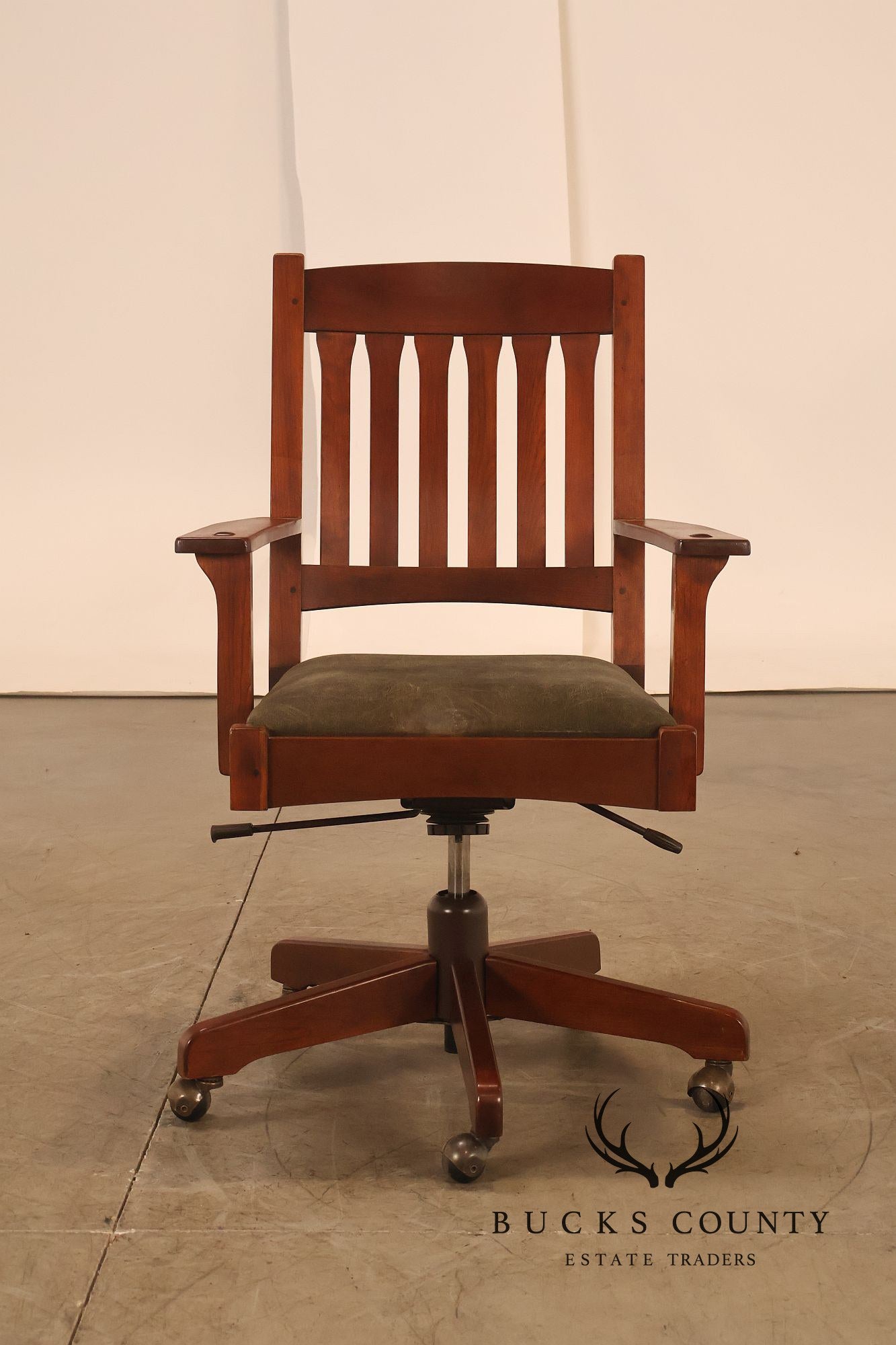 Stickley Mission Collection Cherry Swivel Office Chair