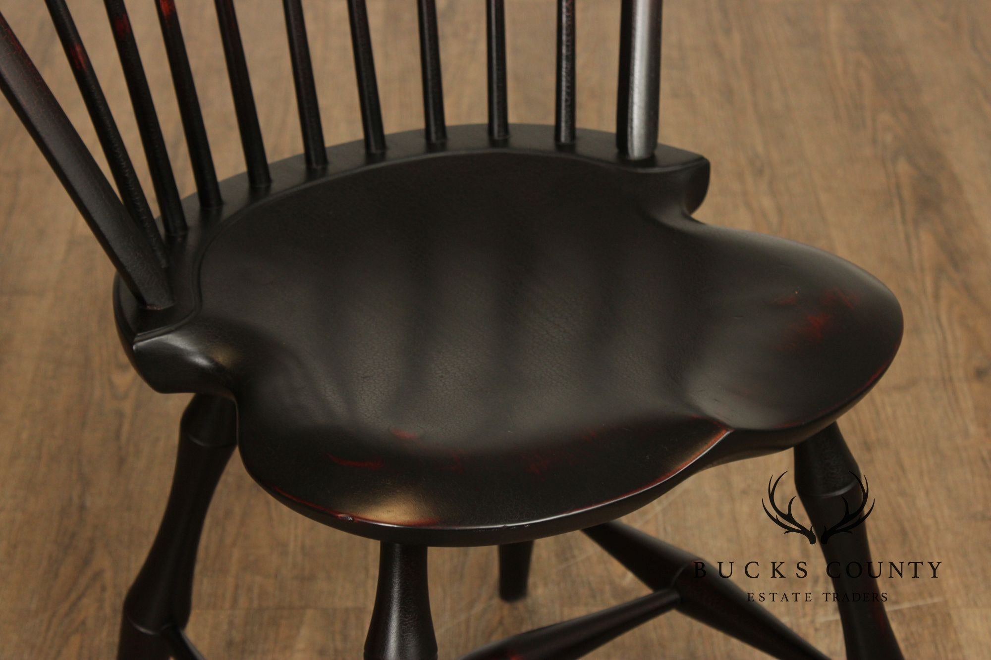 D.R. Dimes Pair of Ebonized Windsor Chairs