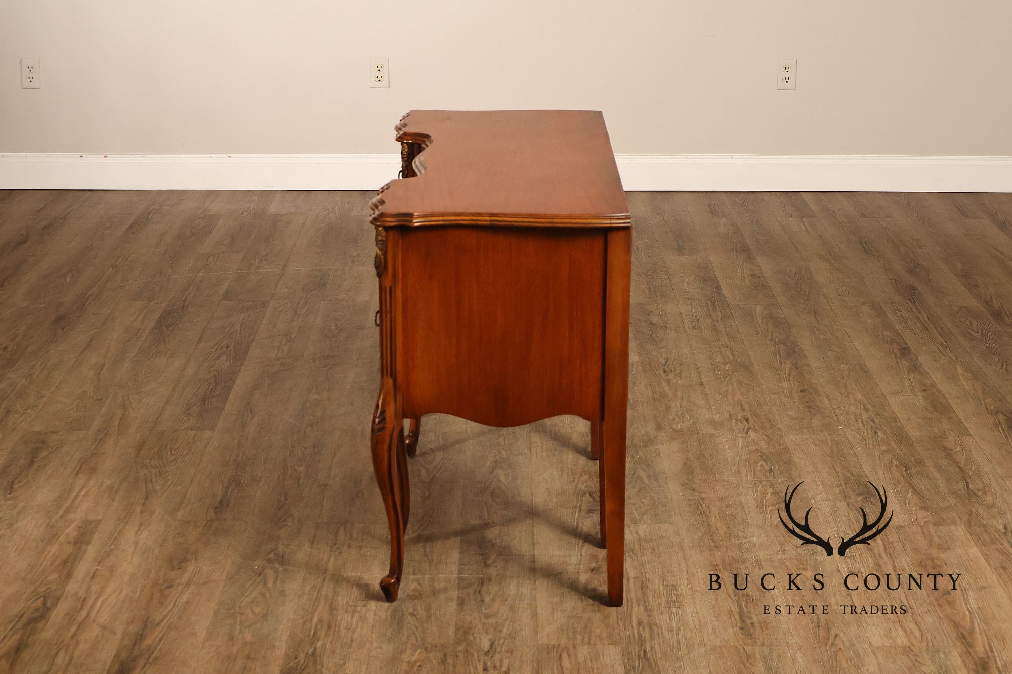 1930's French Louis XV Style SatinwoodInlaid Writing Desk Vanity