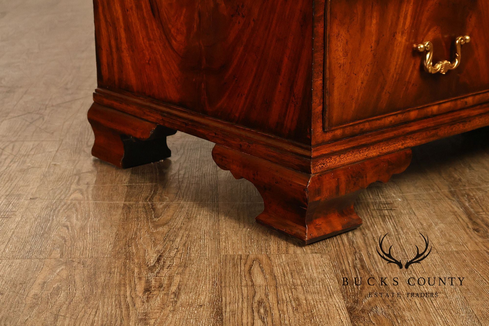Maitland Smith Georgian Style Mahogany Secretary Bookcase