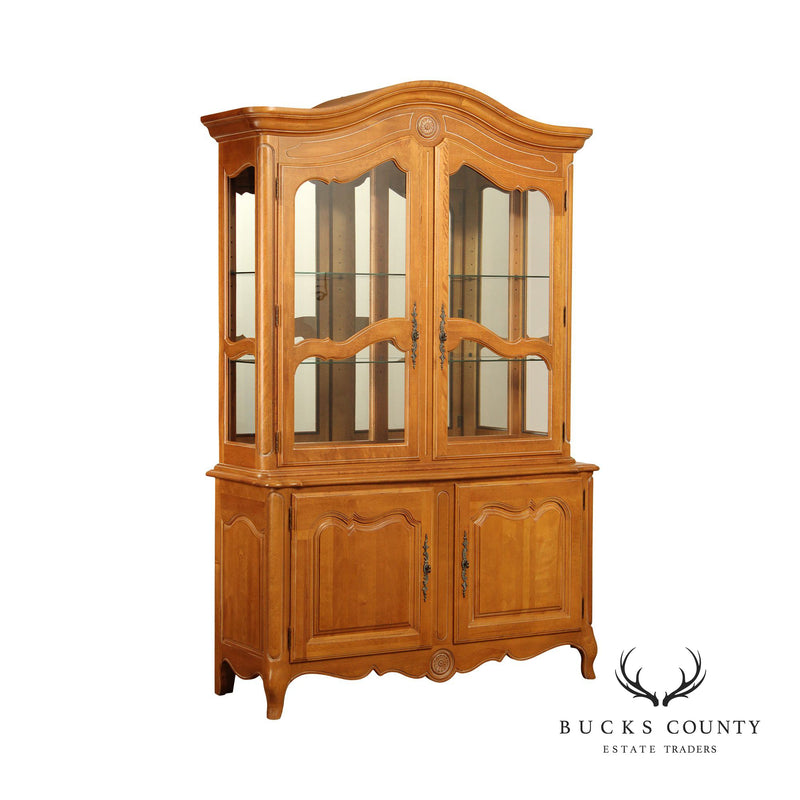 Ethan Allen 'Country French' Lighted China Cabinet