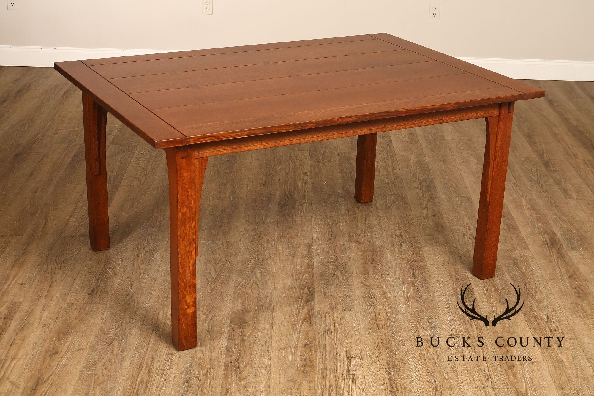 Stickley Mission Collection Oak Butterfly Top Dining Table