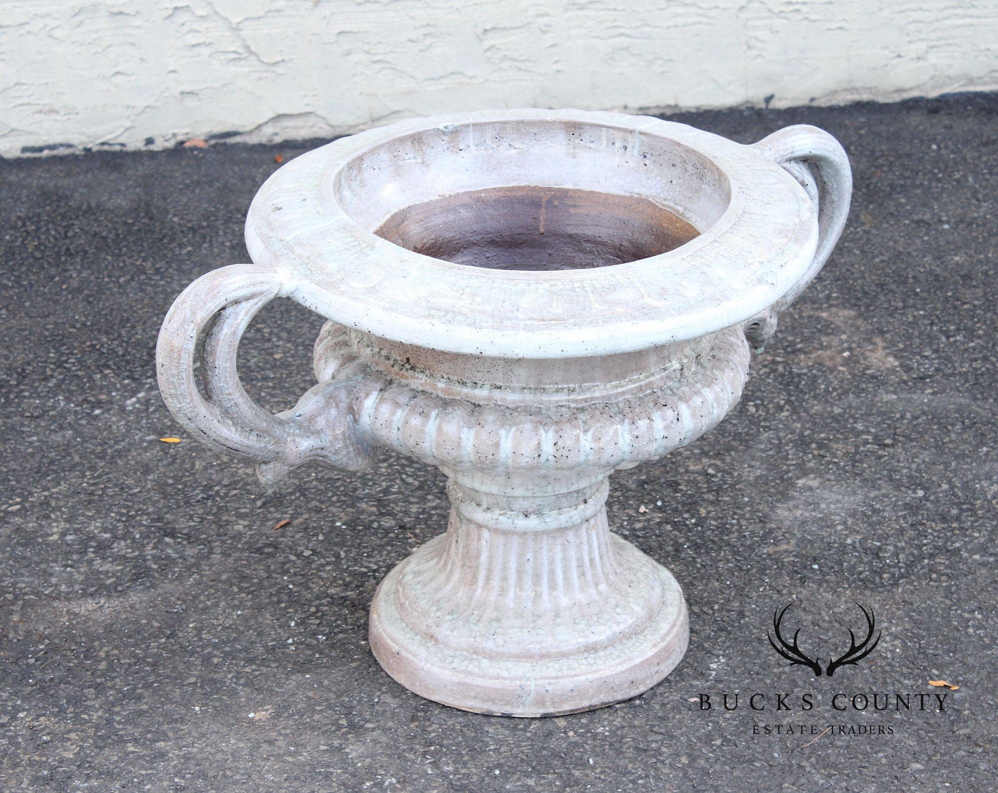 Classical Style Glazed Terracotta Garden Urn Planter
