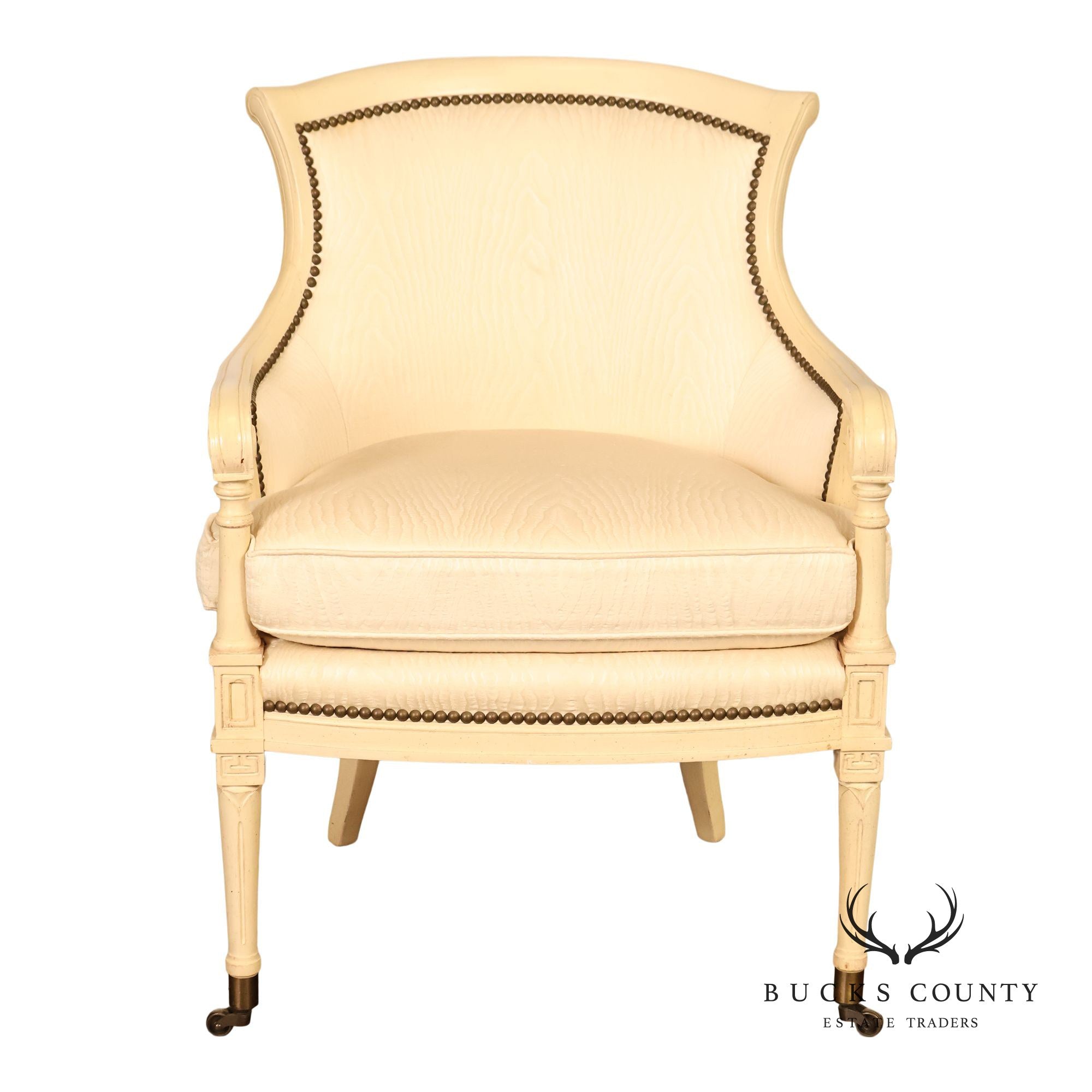 Henredon French Directoire Style Painted Armchair
