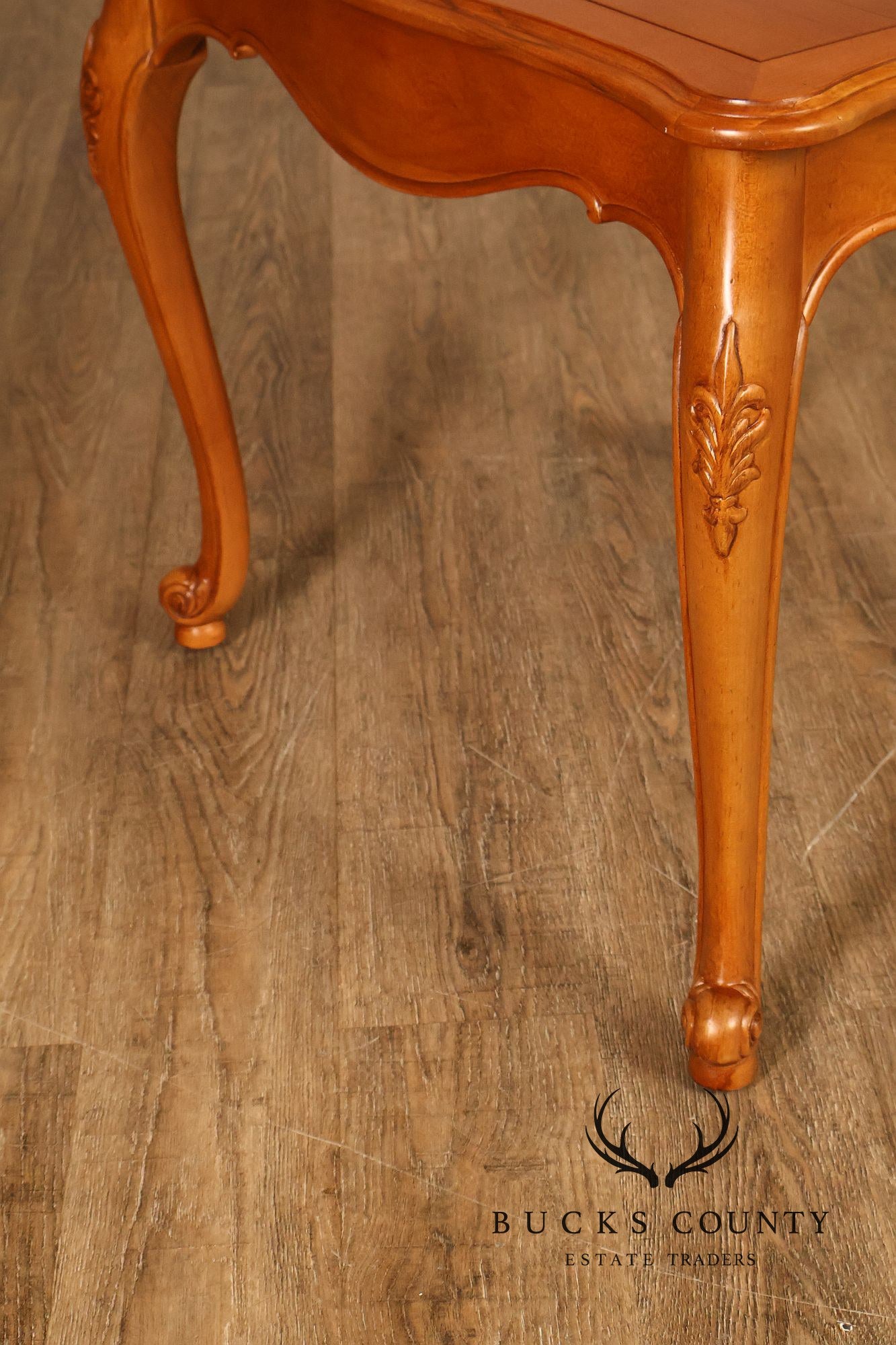 Ethan Allen Legacy Collection French Louis XV Style Pair Of End Tables