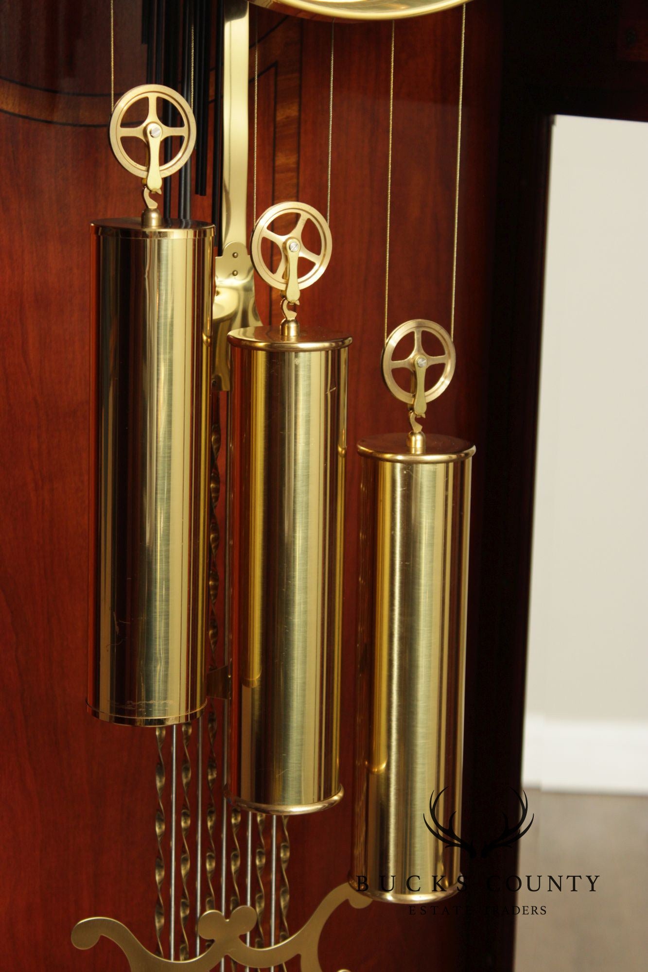 Sligh Mahogany Millennium Limited Edition Grandfather Clock With Corinthian Columns