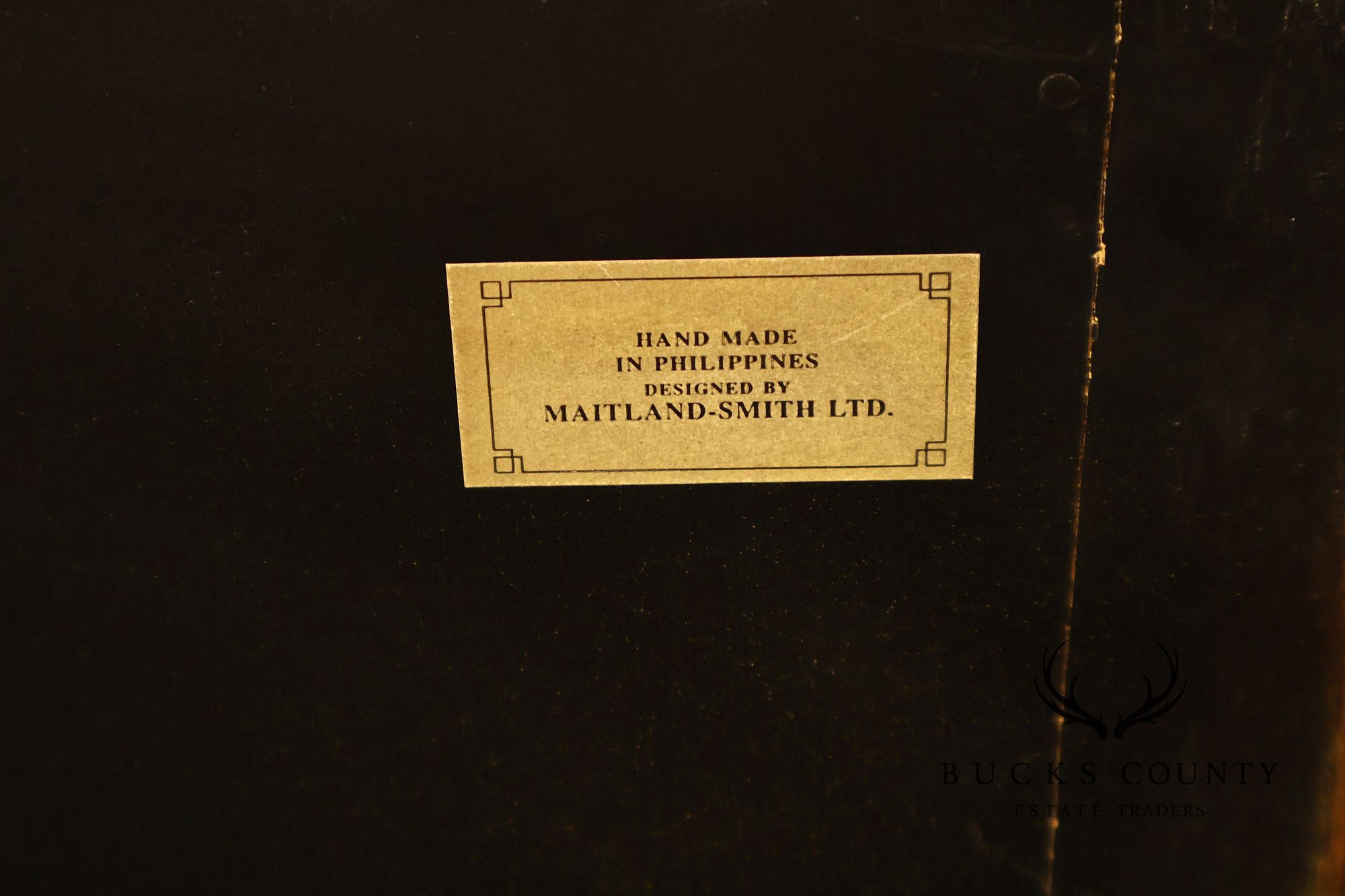 Maitland Smith Leather Wrapped Commode Cabinet