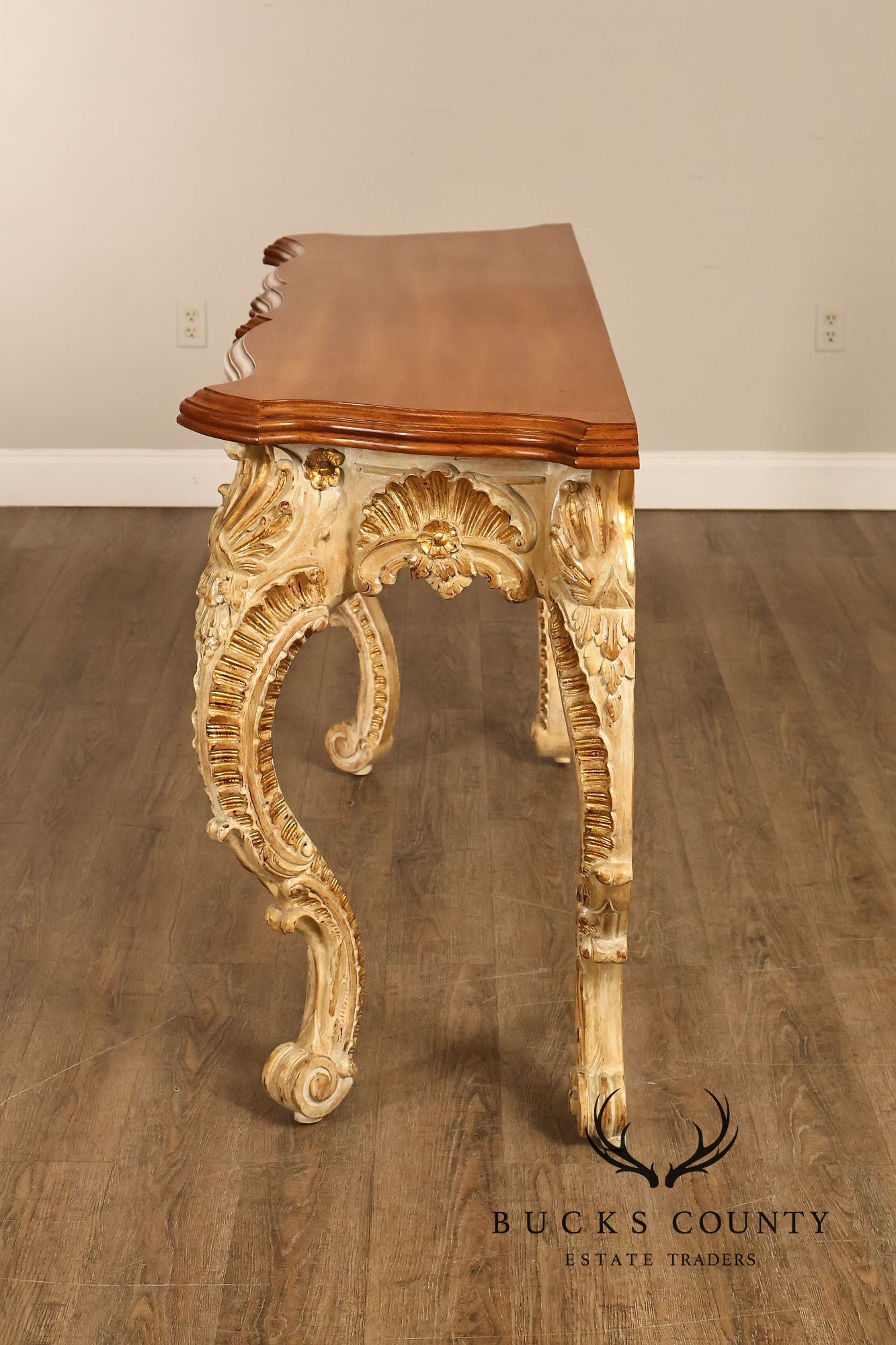 Louis XV Style Rococo Carved Console Table