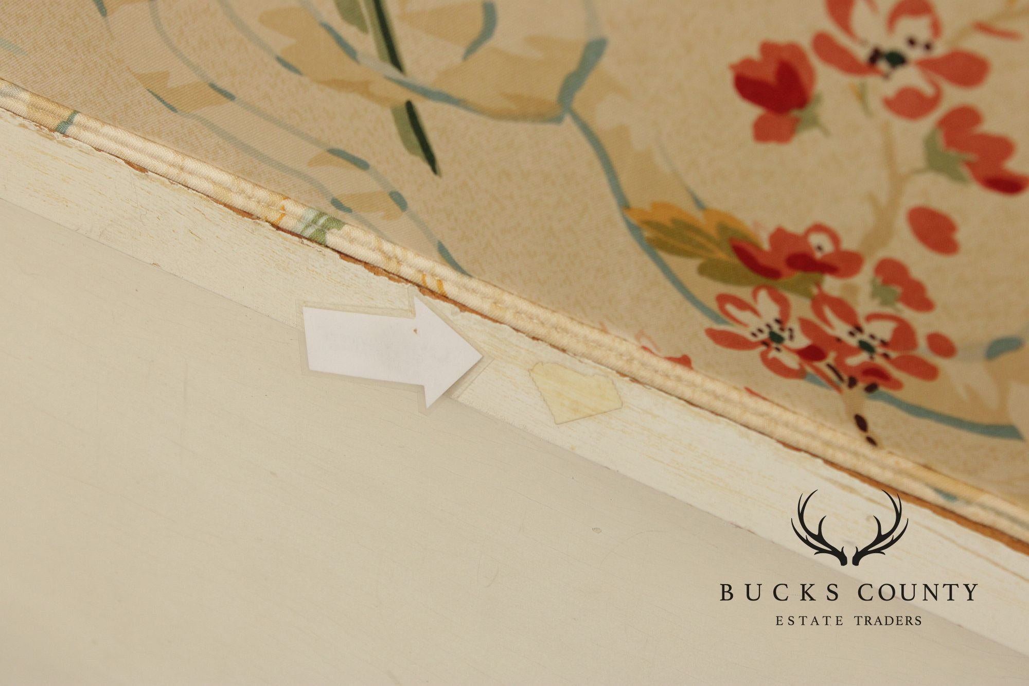 French Louis XVI Style Upholstered King Headboard