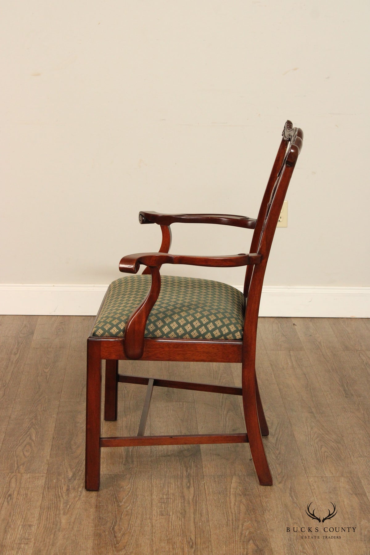 Chippendale Style Carved Mahogany Armchair