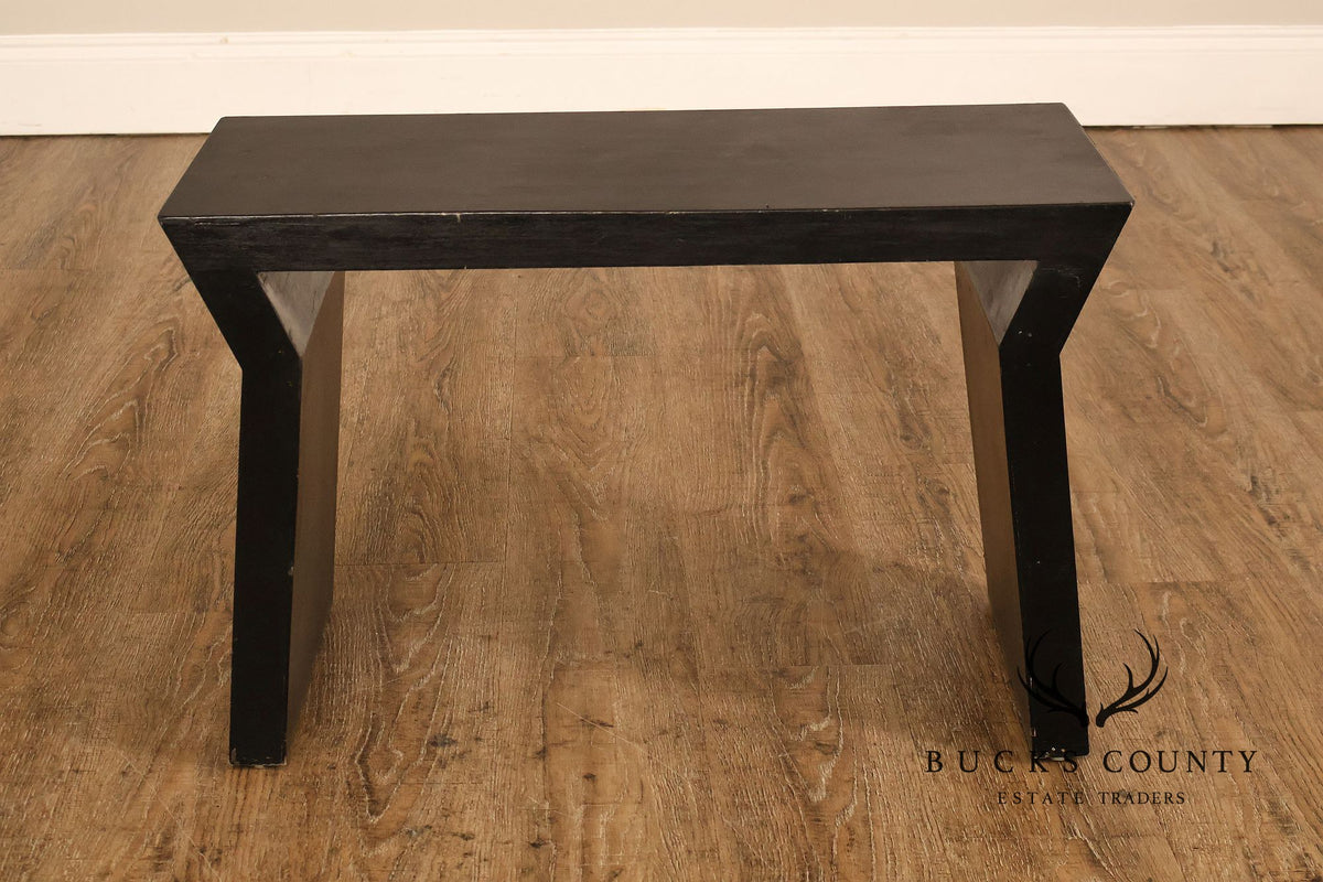 Modern Black Lacquer Bench or Console