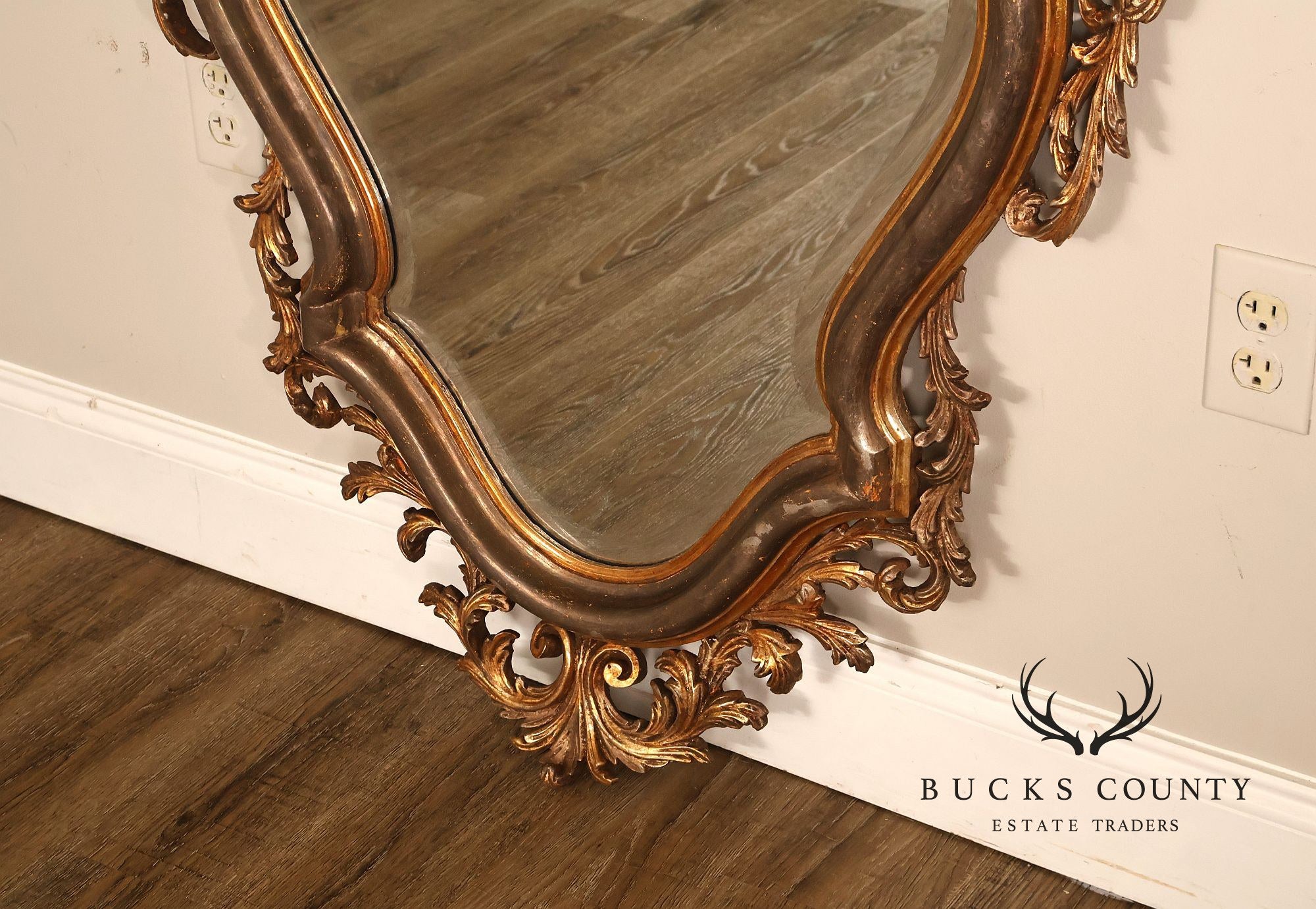 LaBarge Italian Rococo Style Giltwood Wall Mirror