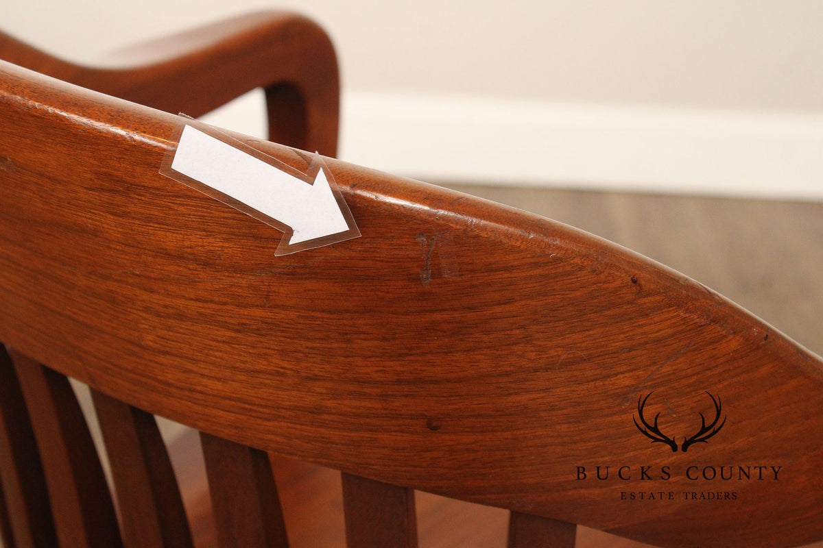 The Milwaukee Chair Co. Assembled Set Of Five Solid Walnut Bankers Chairs