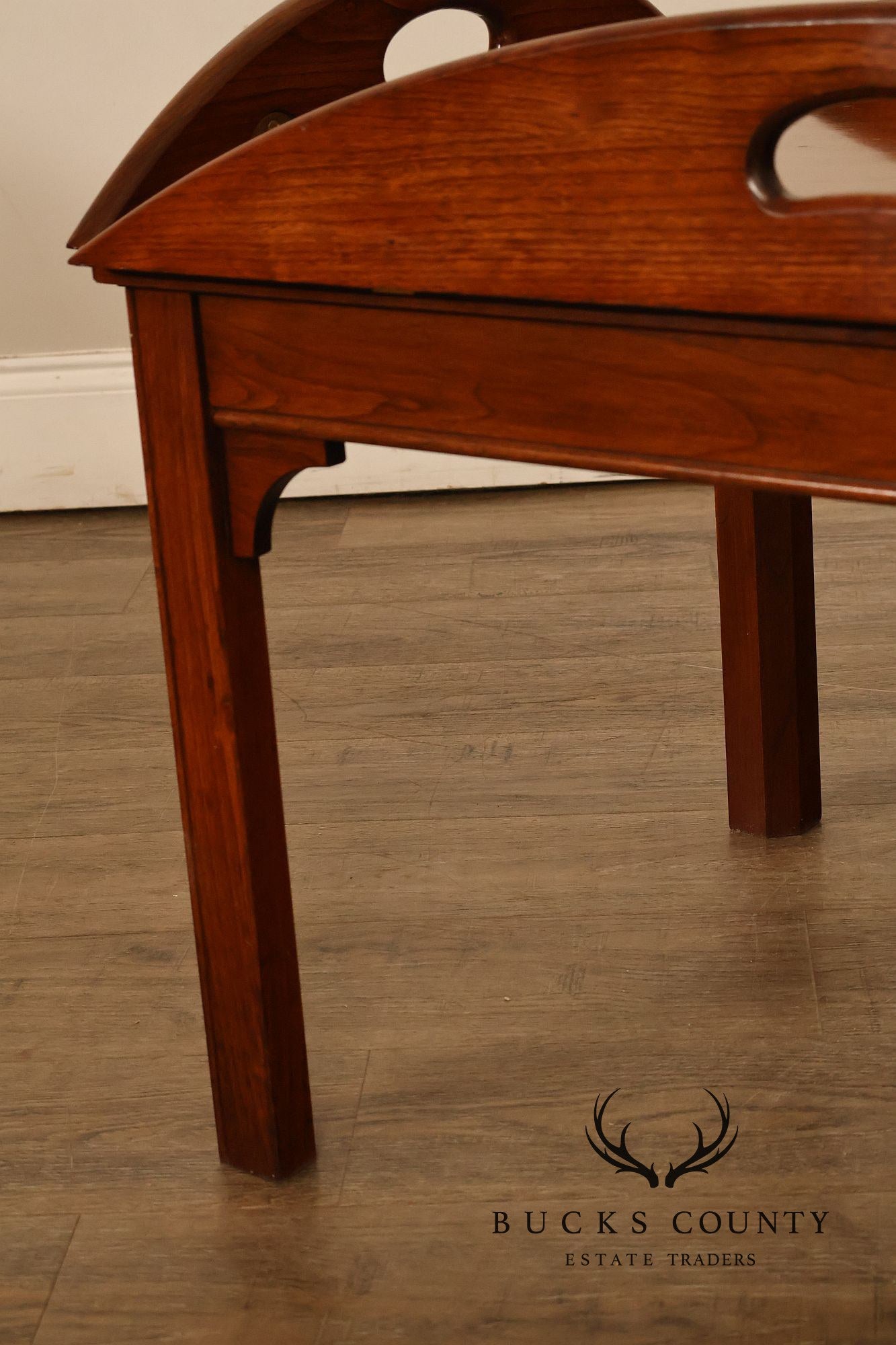 Chippendale Style Cherry Butler's Tray Coffee Table