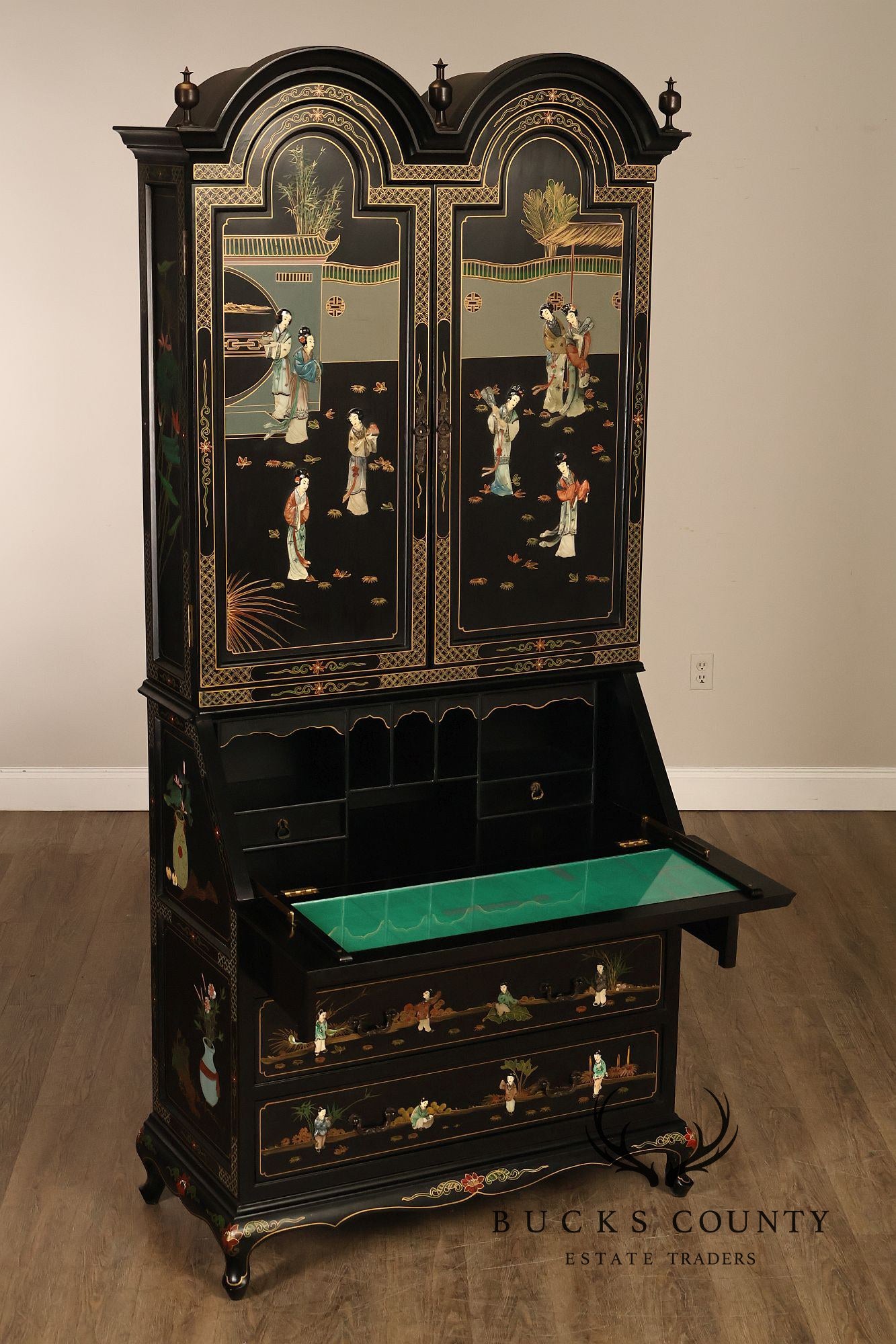 Chinoiserie Secretary Bookcase