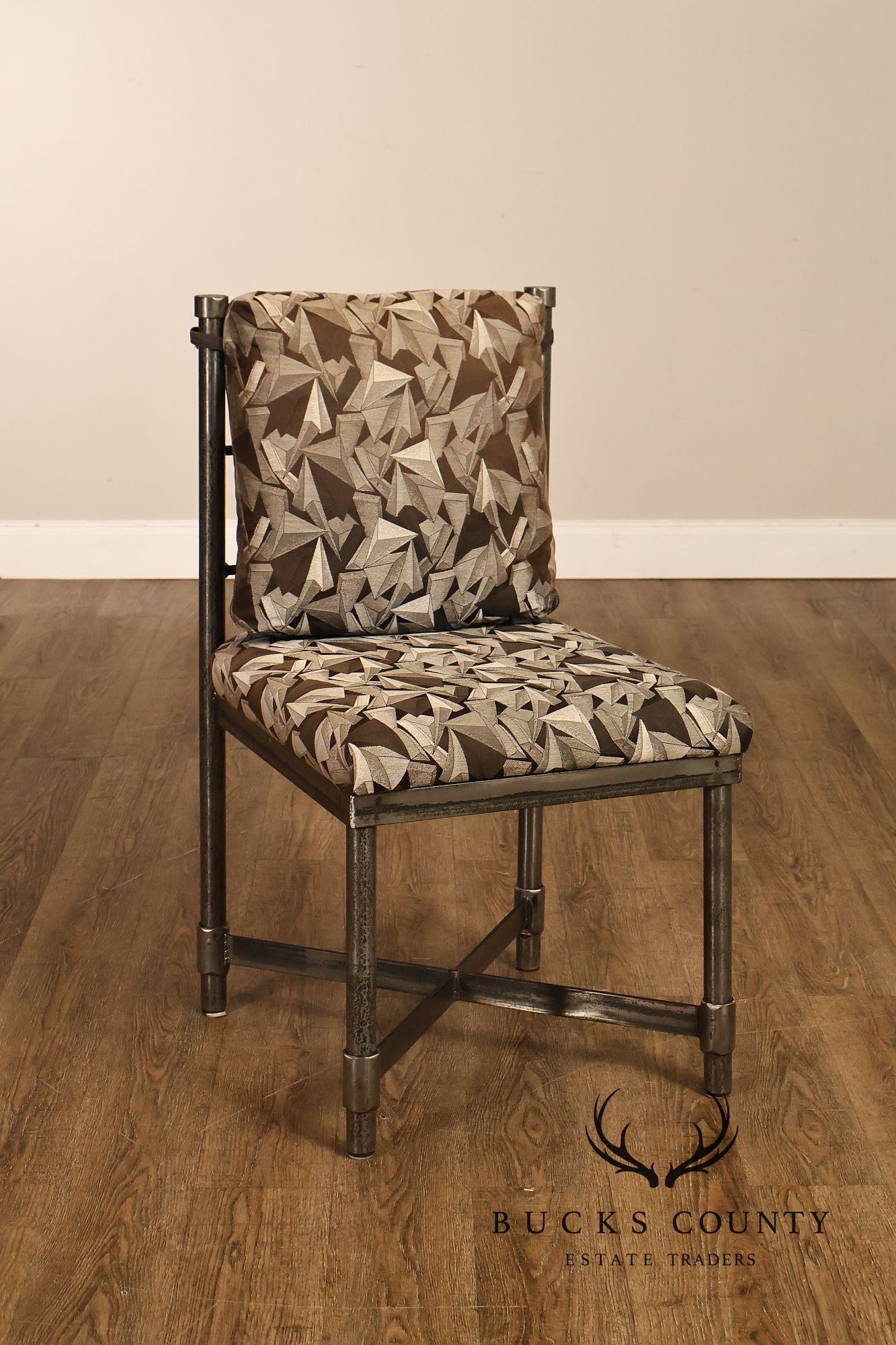 Swaim Industrial Set of Four Iron Dining Chairs