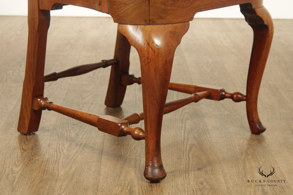 Queen Anne Style Vintage Custom Quality Set Eight Mahogany Dining Chairs